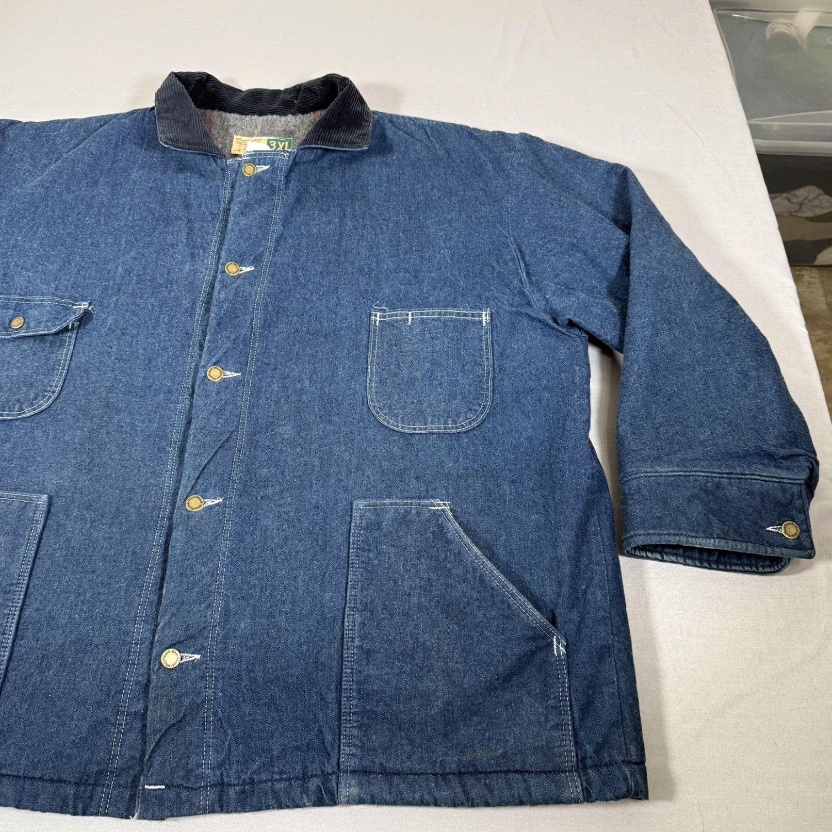 Denime VINTAGE WearGuard Jacket Mens 3XL Denim Blue Blanket-Lined Work Parka Jacket Size US 39 - 4 Thumbnail