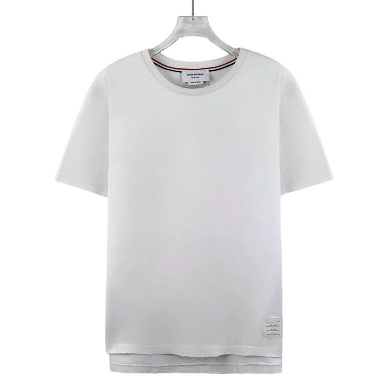 Thom Browne Thom Browne size3 White cotton round neck short sleeves Size US L / EU 52-54 / 3 - 1 Thumbnail