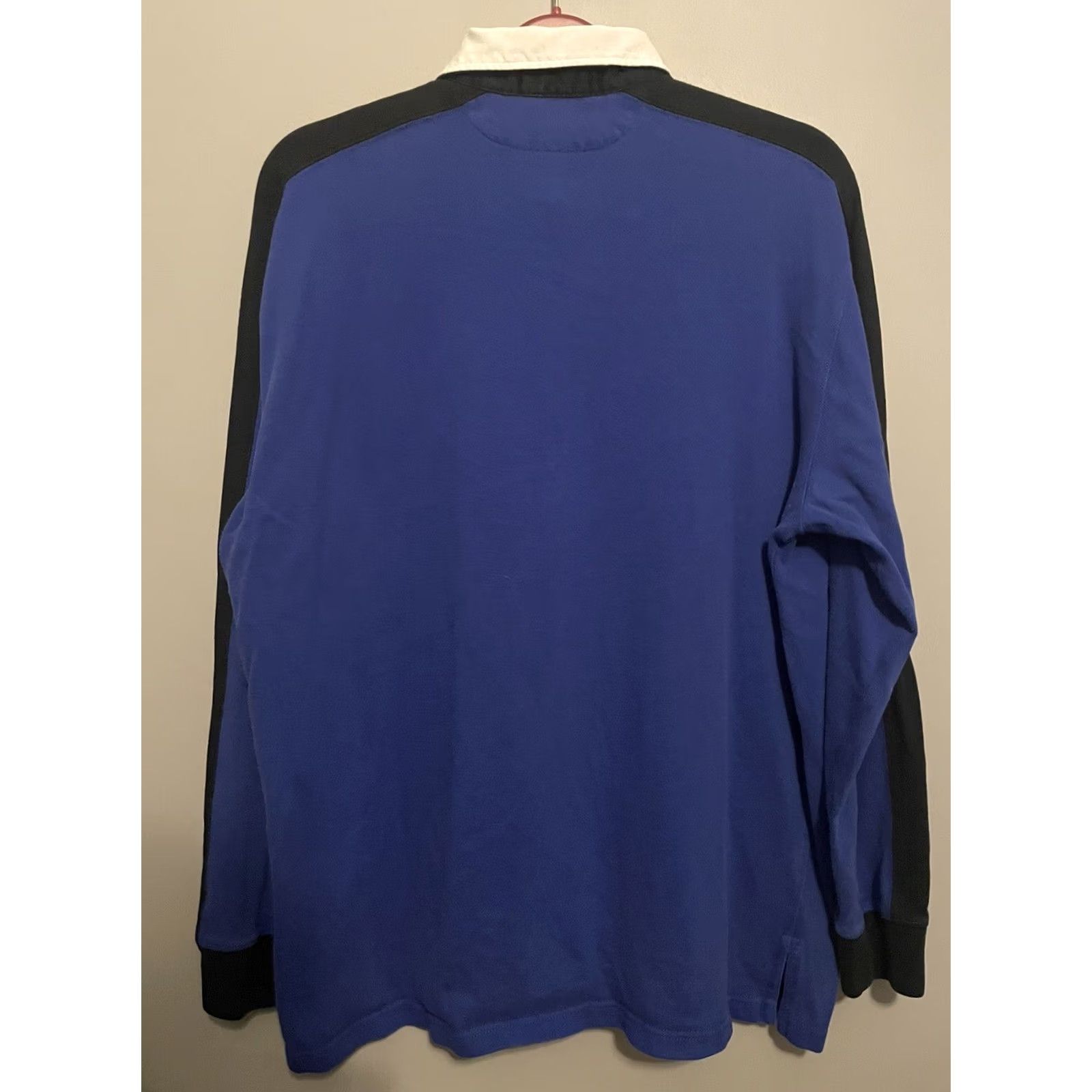 Polo Ralph Lauren VINTAGE Polo Ralph Lauren Mens L Blue Long Sleeve Rugby Polo Shirt Sports Size US L / EU 52-54 / 3 - 6 Thumbnail