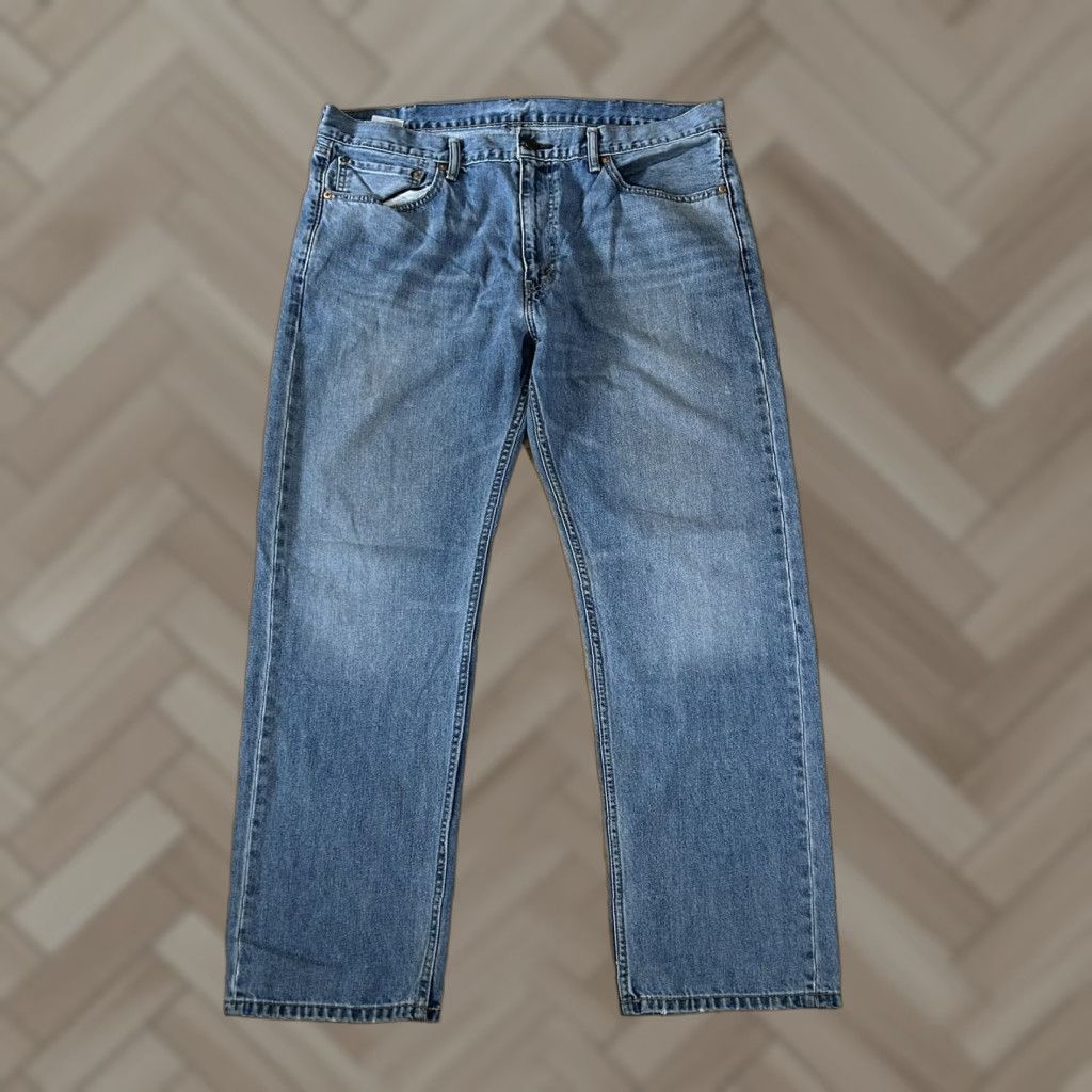 Levi's Levi's 505 Jeans Mens Regular Fit Straight Leg Blue 38 X 30 Denim Cotton Pocket Logo 5-Pocket Vintage No N/A Size US 38 / EU 54 - 1 Thumbnail