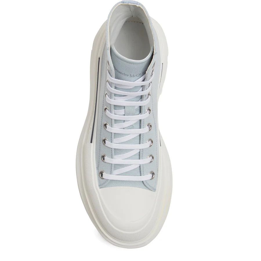 Alexander McQueen o1y1024 Hi-Top Sneakers in White & Sky Blue Size US 11 / EU 44 - 4 Thumbnail