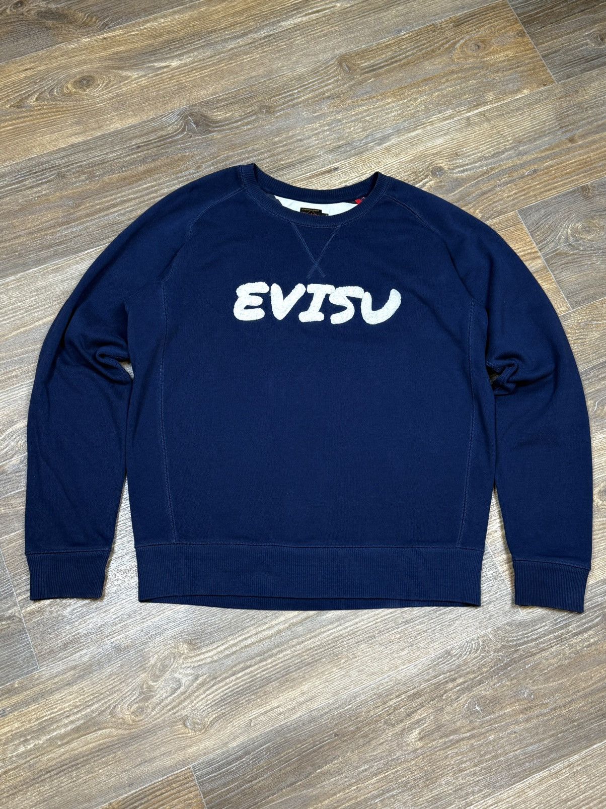 Evisu Mens Evisu Big Logo Japanese Blue Cotton Sweatshirt Size L Size US L / EU 52-54 / 3 - 1 Thumbnail