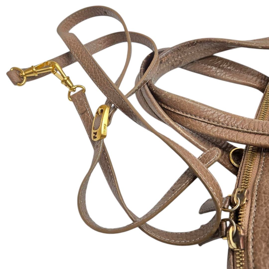 Fendi Fendi - Chameleon Leather Handbag Shoulder Bag FF Gold Size ONE SIZE - 8 Thumbnail