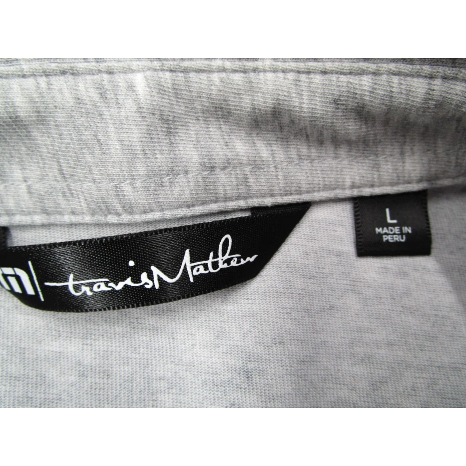 TravisMathew Travis Mathew Polo Mens Large Gray Make Camp Golf Performance Golf Size US L / EU 52-54 / 3 - 3 Thumbnail