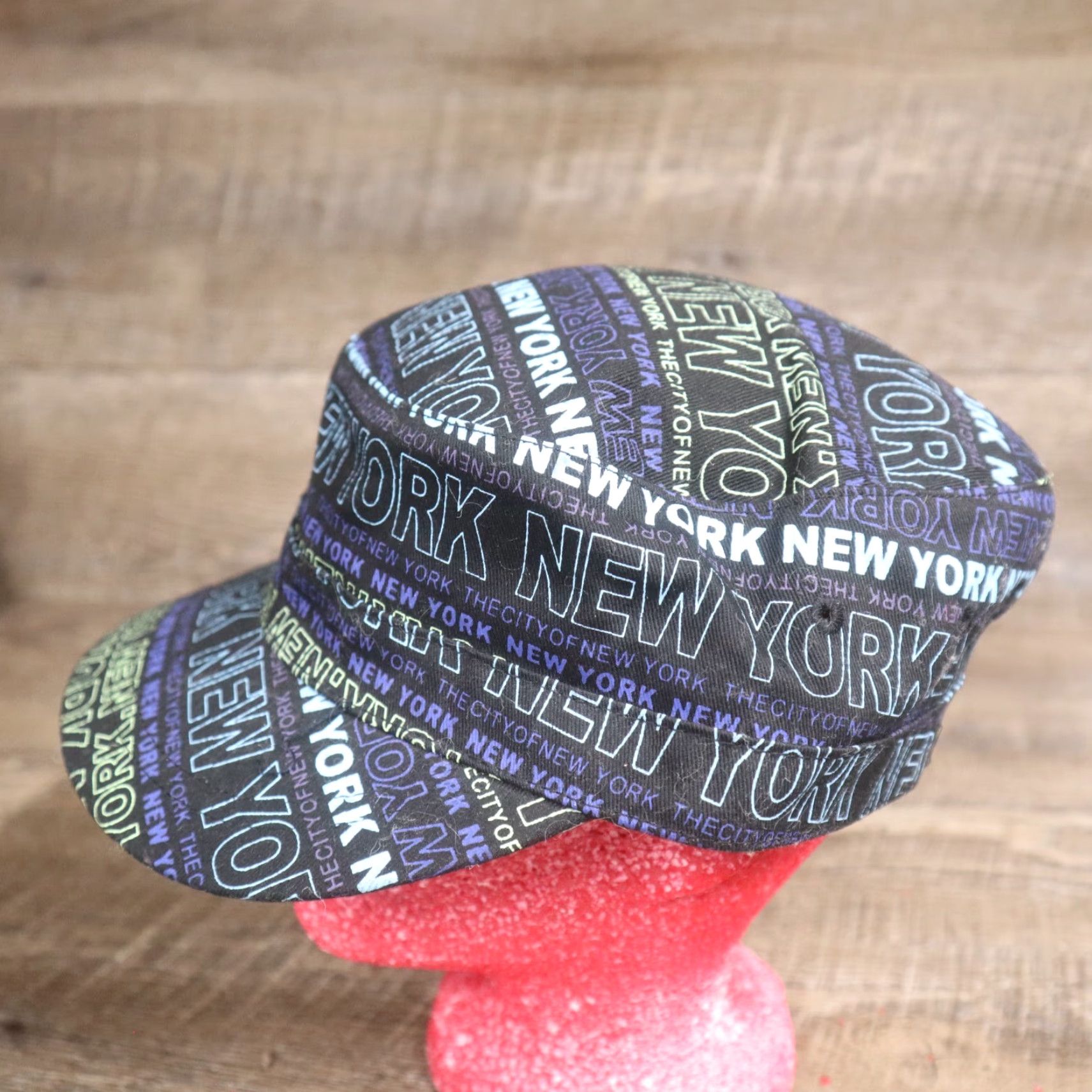 Vintage VINTAGE New York City All Over Pattern Adjustable Strapback Hat Men Black City 90s Urban Size ONE SIZE - 2 Thumbnail
