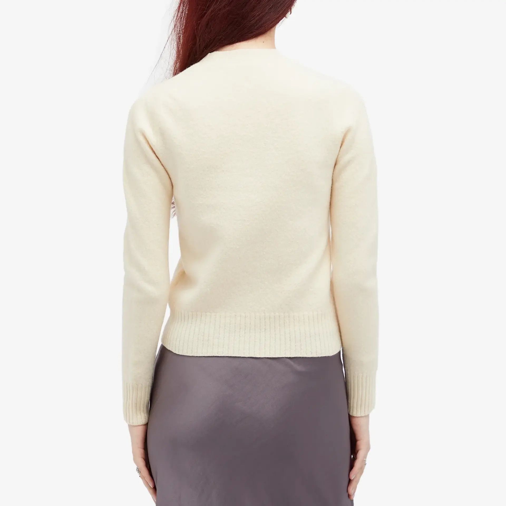 Jil Sander o1s22i1n0125 Wool crewneck Sweater in Beige Size XXS / US 00 / IT 34 - 3 Thumbnail