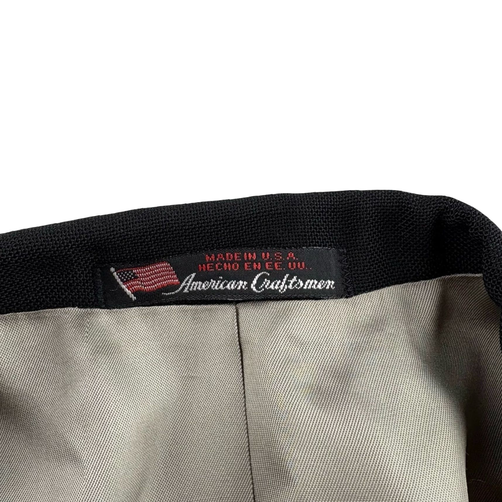 Stafford Stafford Men’s Blazer Gold Button Performance Blend Black USA 42R Size 42R - 3 Thumbnail