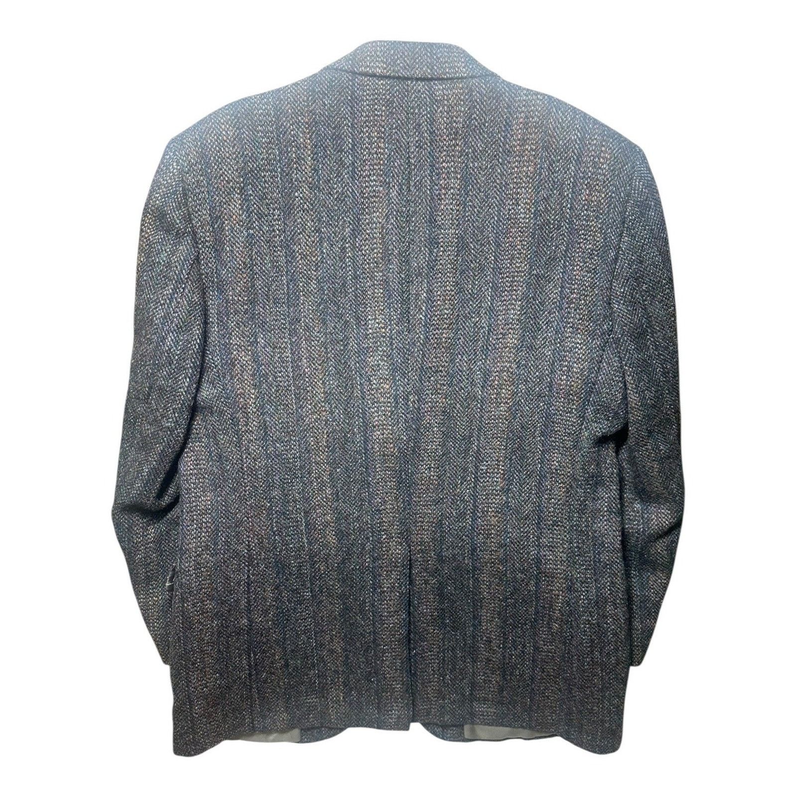 Stafford Stafford x Harris Tweed Striped 44R Wool Sport Coat Blazer Size 44R - 2 Thumbnail