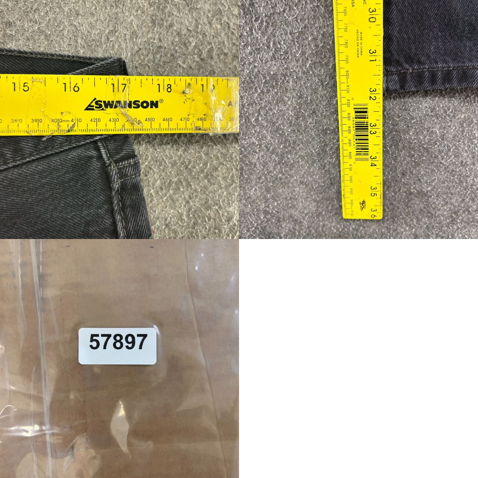 Levi's Levi's 501 Jeans Mens 34x32 Black Regular Fit Straight Leg Denim Button Fly Vintage Retro Group: Levi's 501 Series Jeans Size US 34 / EU 50 - 8 Thumbnail