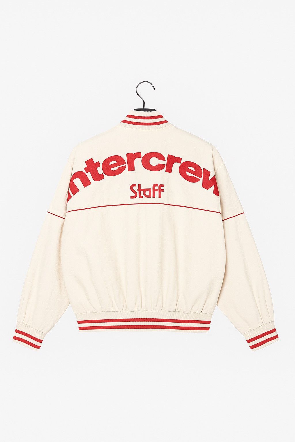 Japanese Brand Vintage Intercrew Staff Jacket White Red Trim Cotton Size US L / EU 52-54 / 3 - 1 Thumbnail