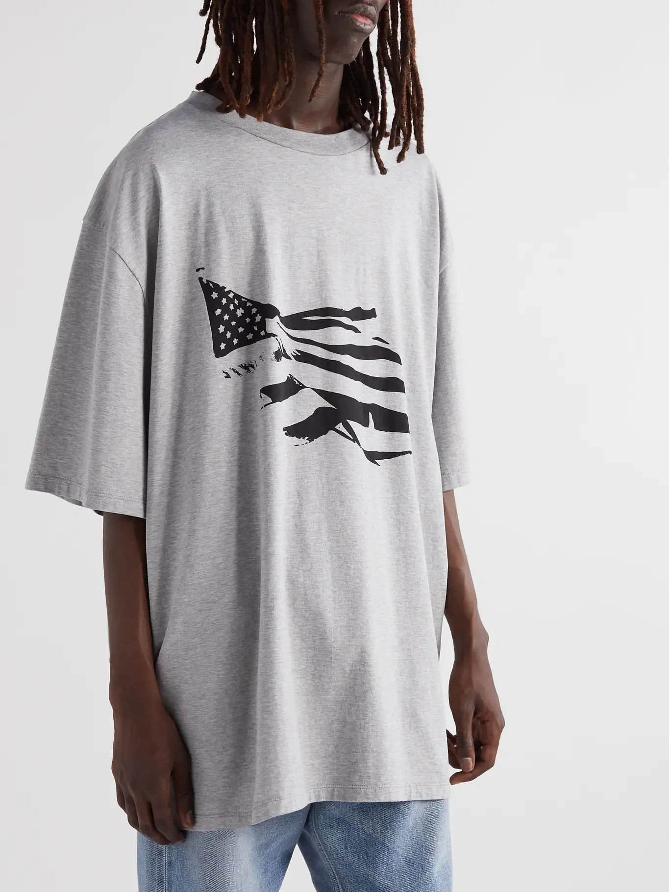 Celine New Celine US Flag Oversized T-Shirt Size US L / EU 52-54 / 3 - 3 Thumbnail