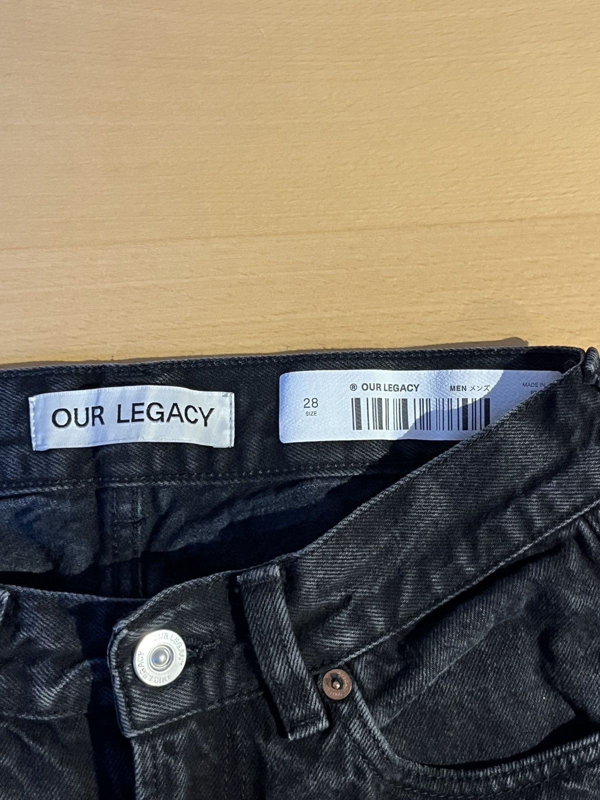 Our Legacy Our Legacy Second Cut Black, Selvedge Size US 28 / EU 44 - 2 Thumbnail