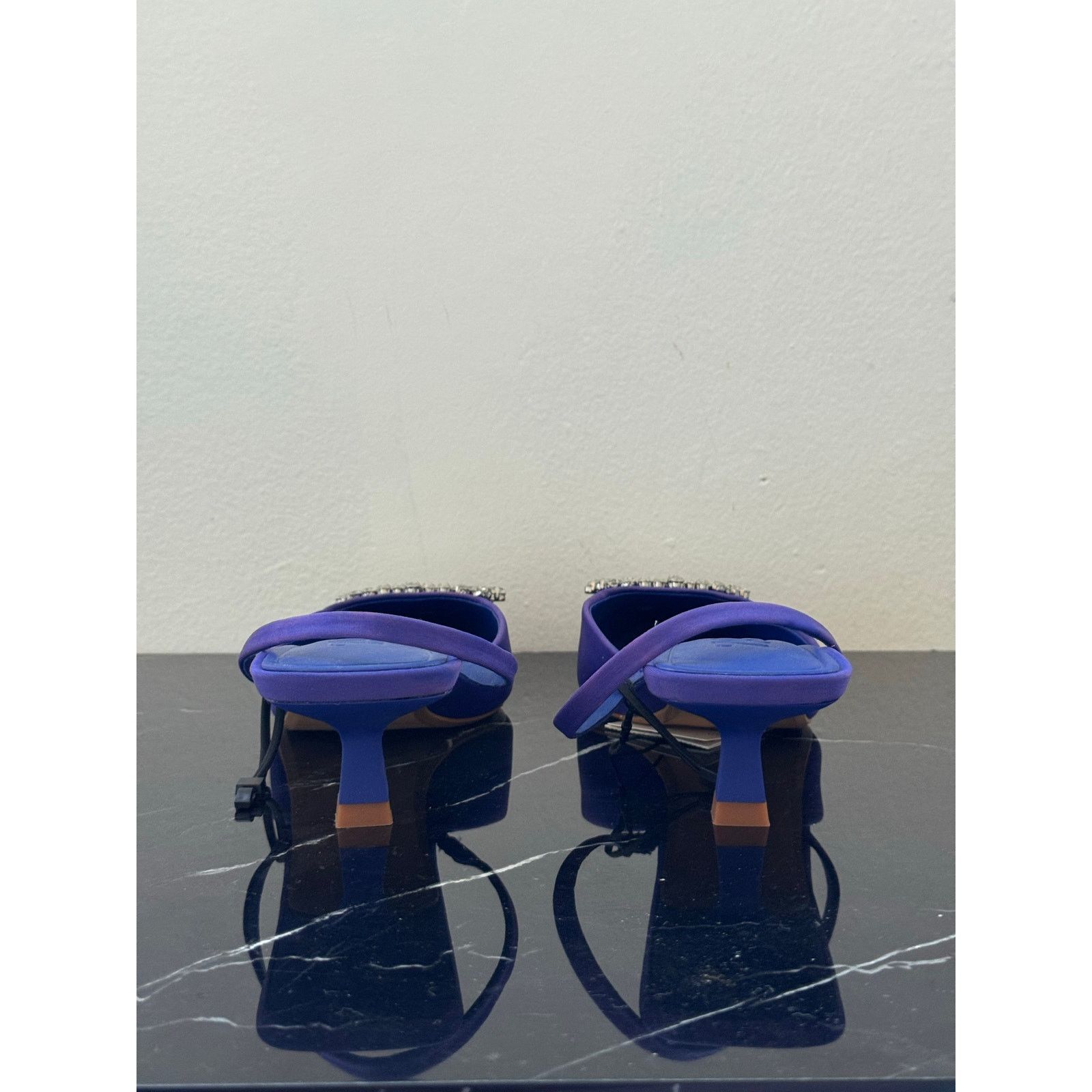 Zara ZARA Royal Blue Pointed Toe Slingback Kitten Heels Size US 9 / IT 39 - 9 Thumbnail