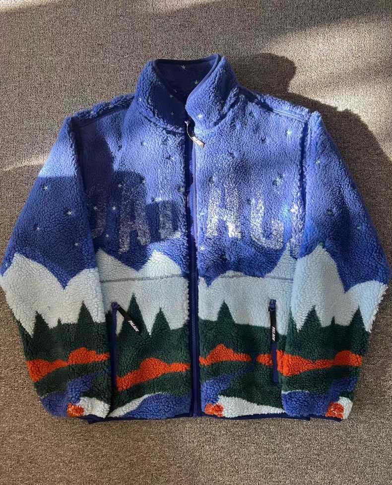 Palace Blue Mountain & Star Print Fleece Jacket - M Size US M / EU 48-50 / 2 - 1 Thumbnail
