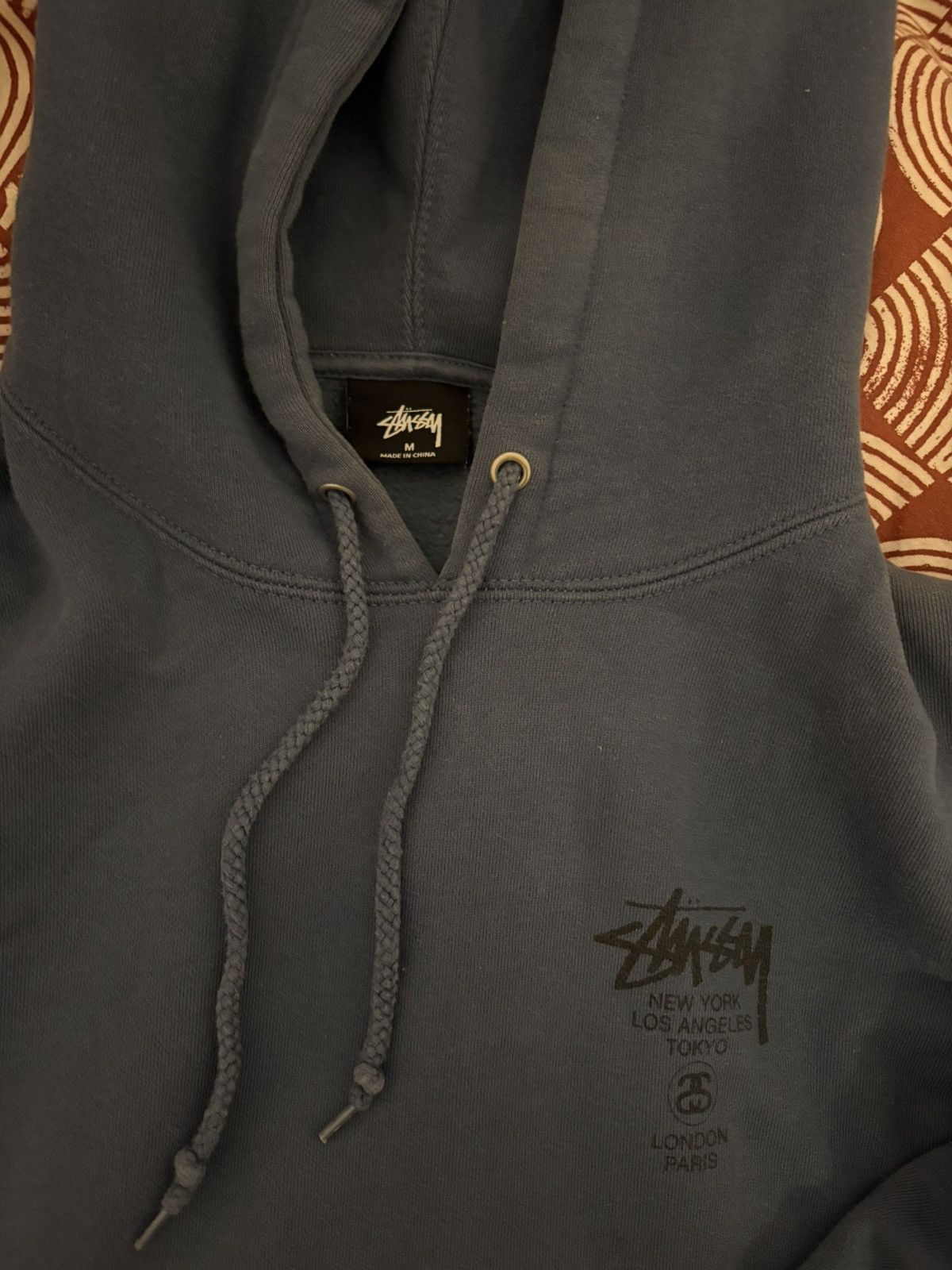 Stussy Stussy World Tour Blue Hoodie Size US M / EU 48-50 / 2 - 6 Thumbnail