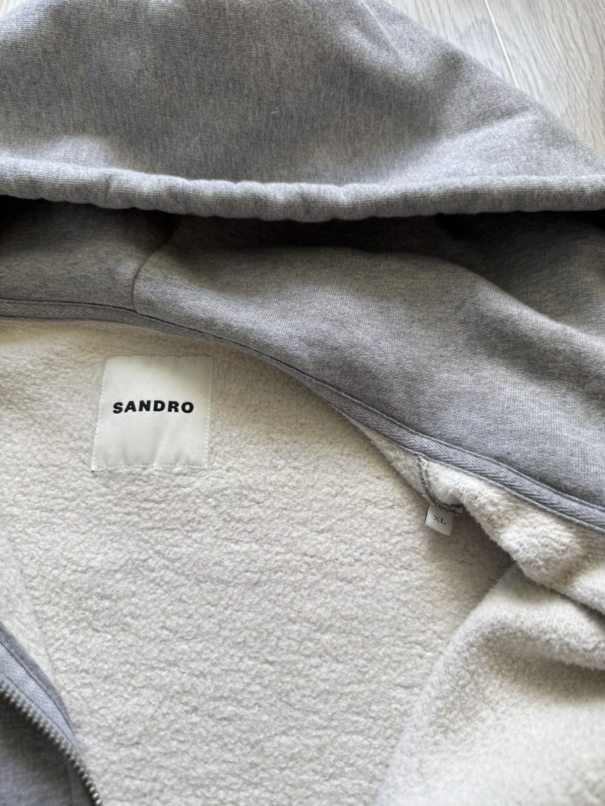 Sandro Sandro Grey Zip Hoodie Size US XL / EU 56 / 4 - 5 Thumbnail