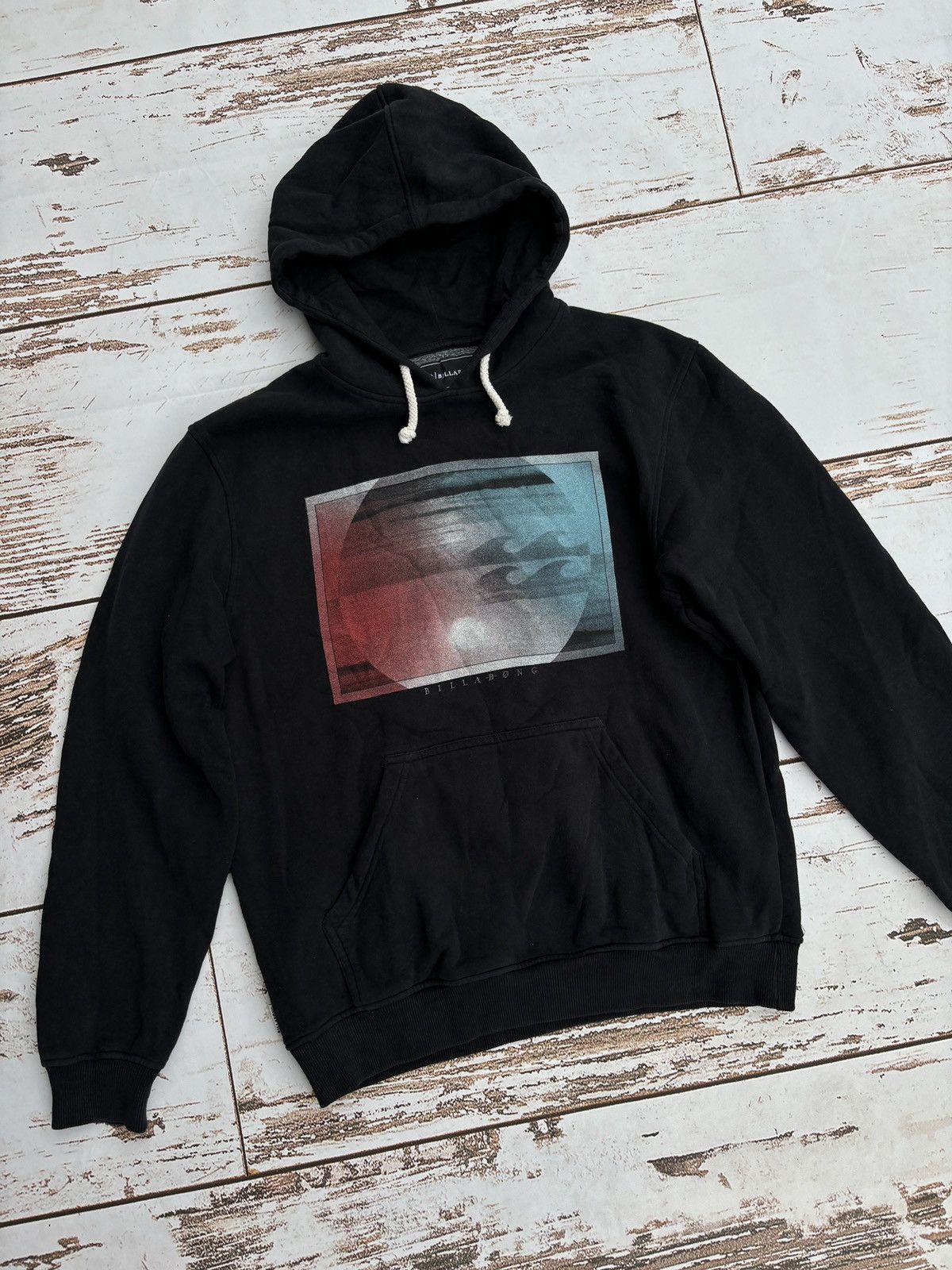 Billabong × Vintage Vintage Billabong Black Hoodie Sweatshirt Sk8 Style Boxy Size US M / EU 48-50 / 2 - 2 Thumbnail