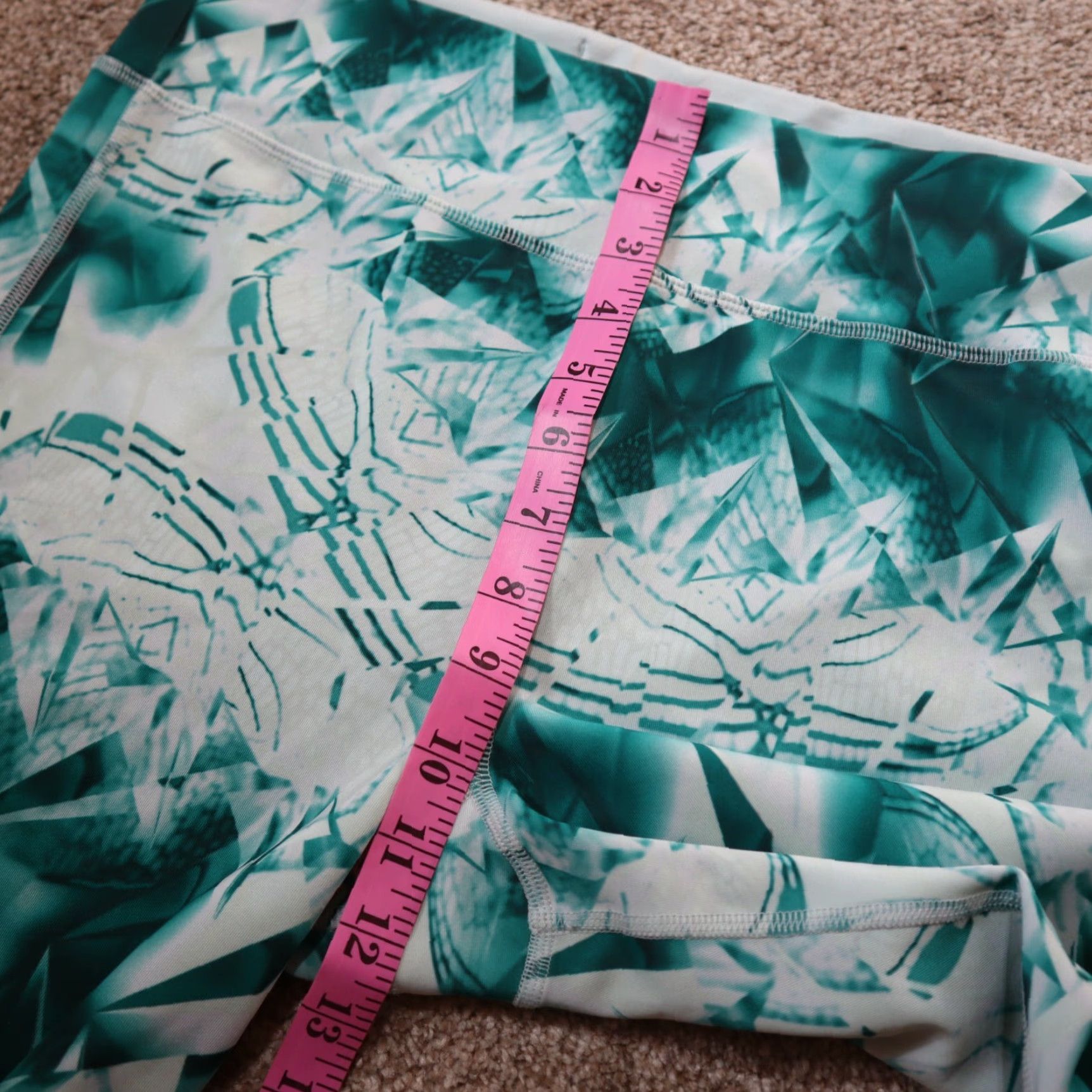 Adidas Adidas Capri Pants Women's L Large Green Blue 3/4 Performance Activewear Shorts Size 36" / US 14 / IT 50 - 4 Thumbnail