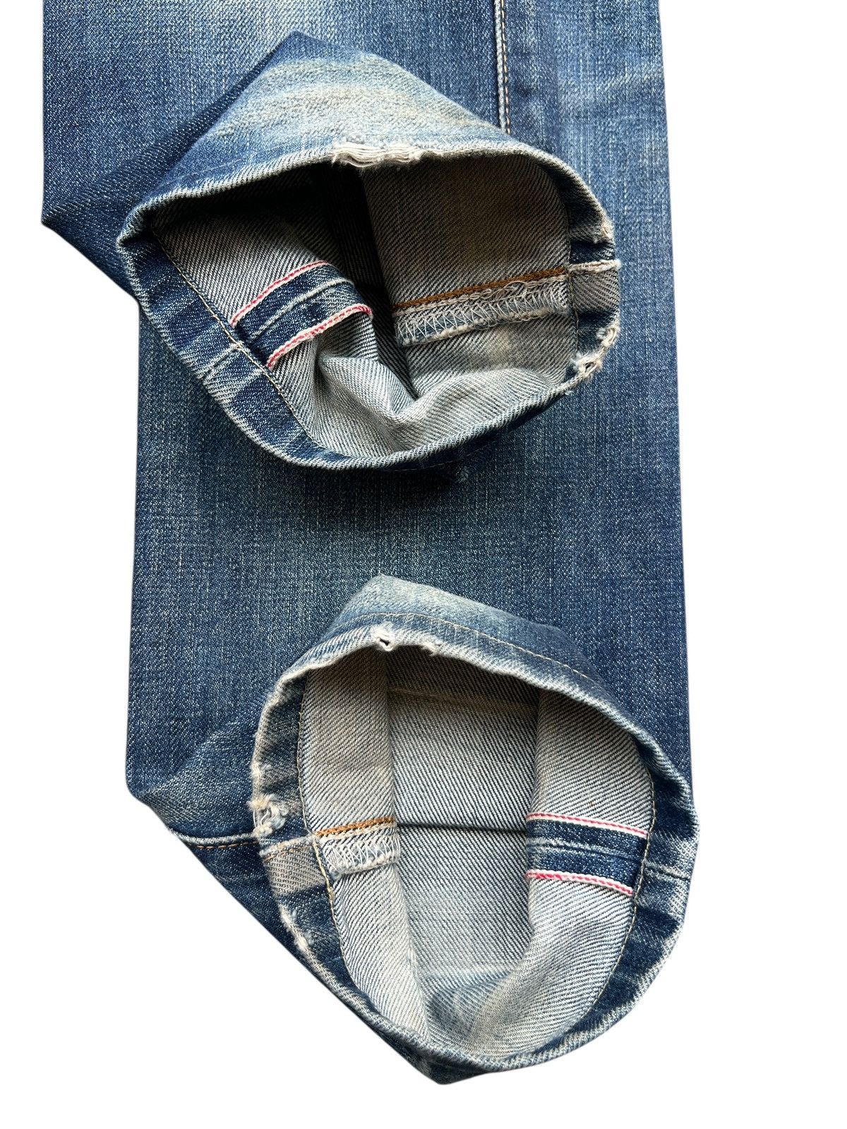 Vintage Vtg Something Edwin Distressed Selvedge Denim Jeans 26x29 Size 26" / US 2 / IT 38 - 6 Thumbnail