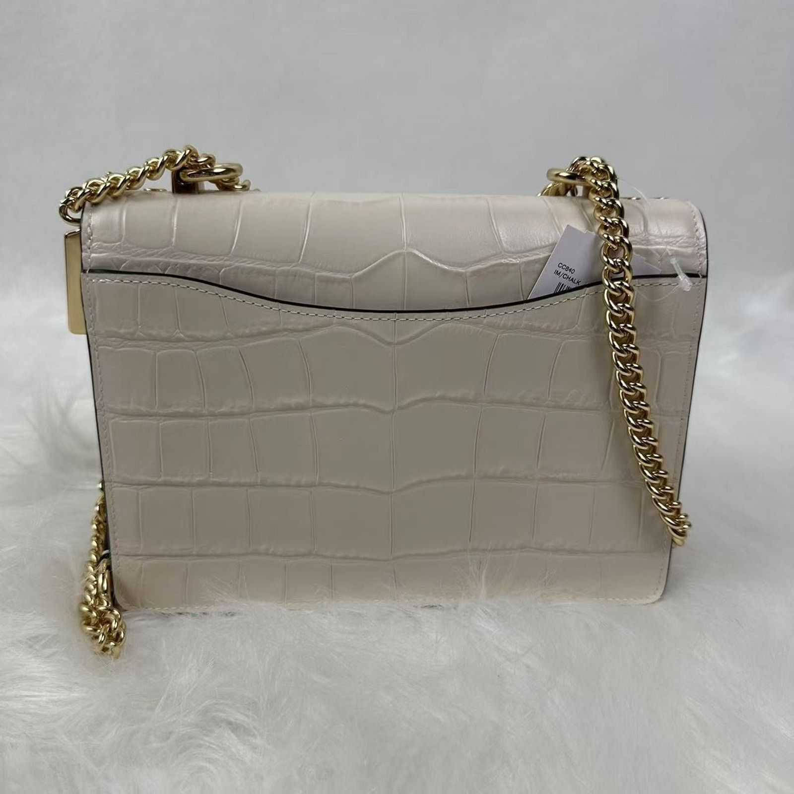 Coach Coach Klare Crossbody Crocodile-embossed Leather Gold/Chalk Size ONE SIZE - 4 Thumbnail