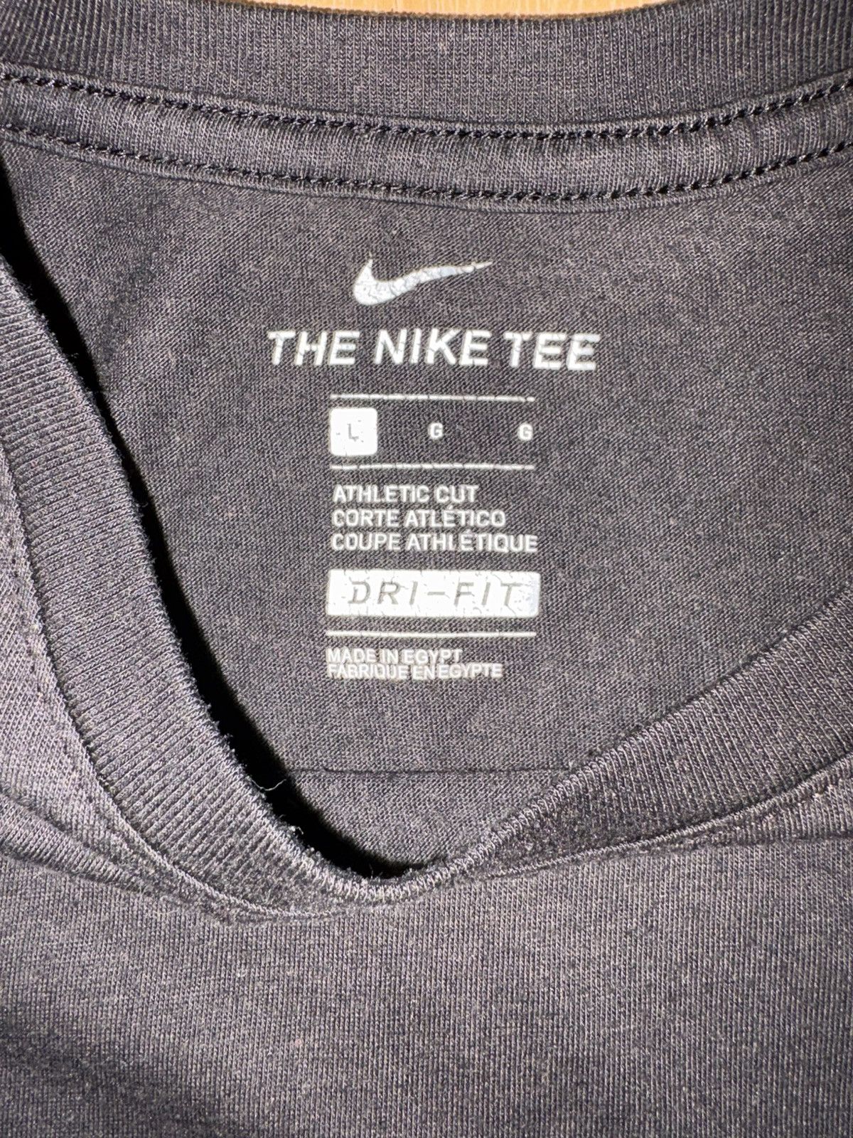 Nike Nike Dri-FIT "Athlete" Swoosh Graphic Tee Men's L Charcoal Size US L / EU 52-54 / 3 - 7 Thumbnail