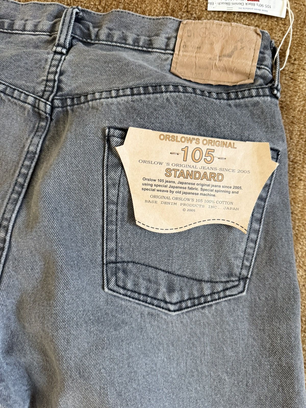 Orslow Orslow 105 90’s Black Denim Bleach Size US 34 / EU 50 - 7 Thumbnail