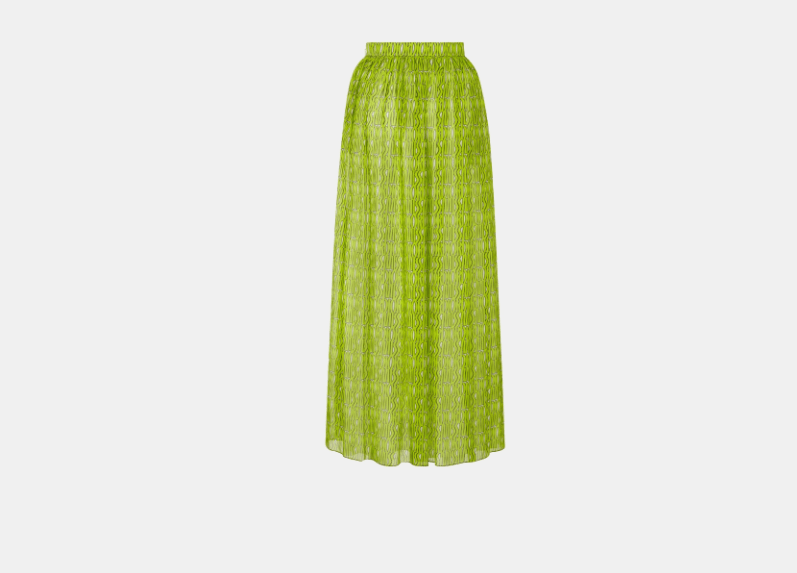 Dior o1w1db11225 451J64 Midi Skirt in Green Size 30" / US 8 / IT 44 - 2 Thumbnail