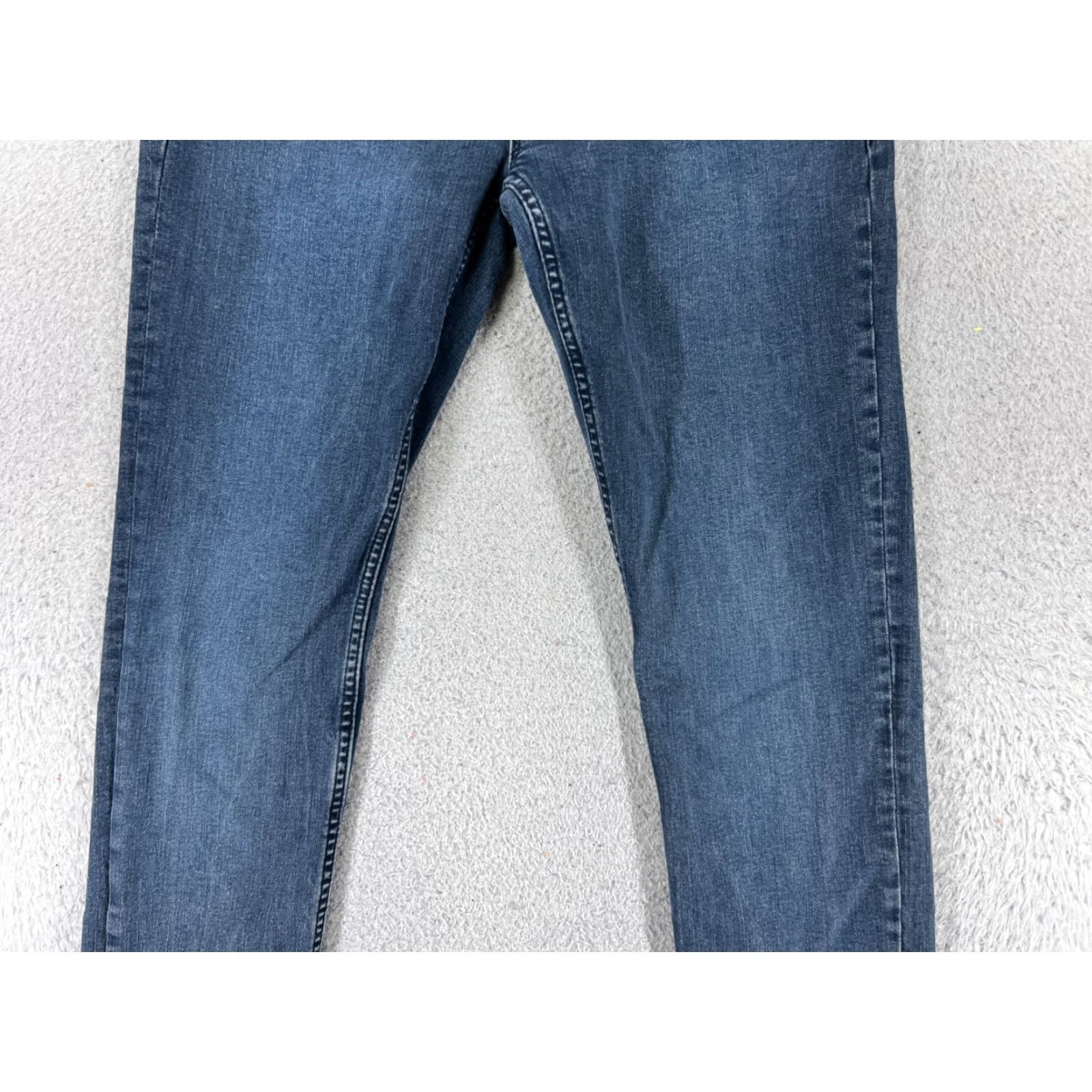 Denime Vintage Colins Basic Blue Denim Jeans Women 29x28 Mid Rise Straight Leg Distressed Cotton Blend 90s Size 30" / US 8 / IT 44 - 3 Thumbnail