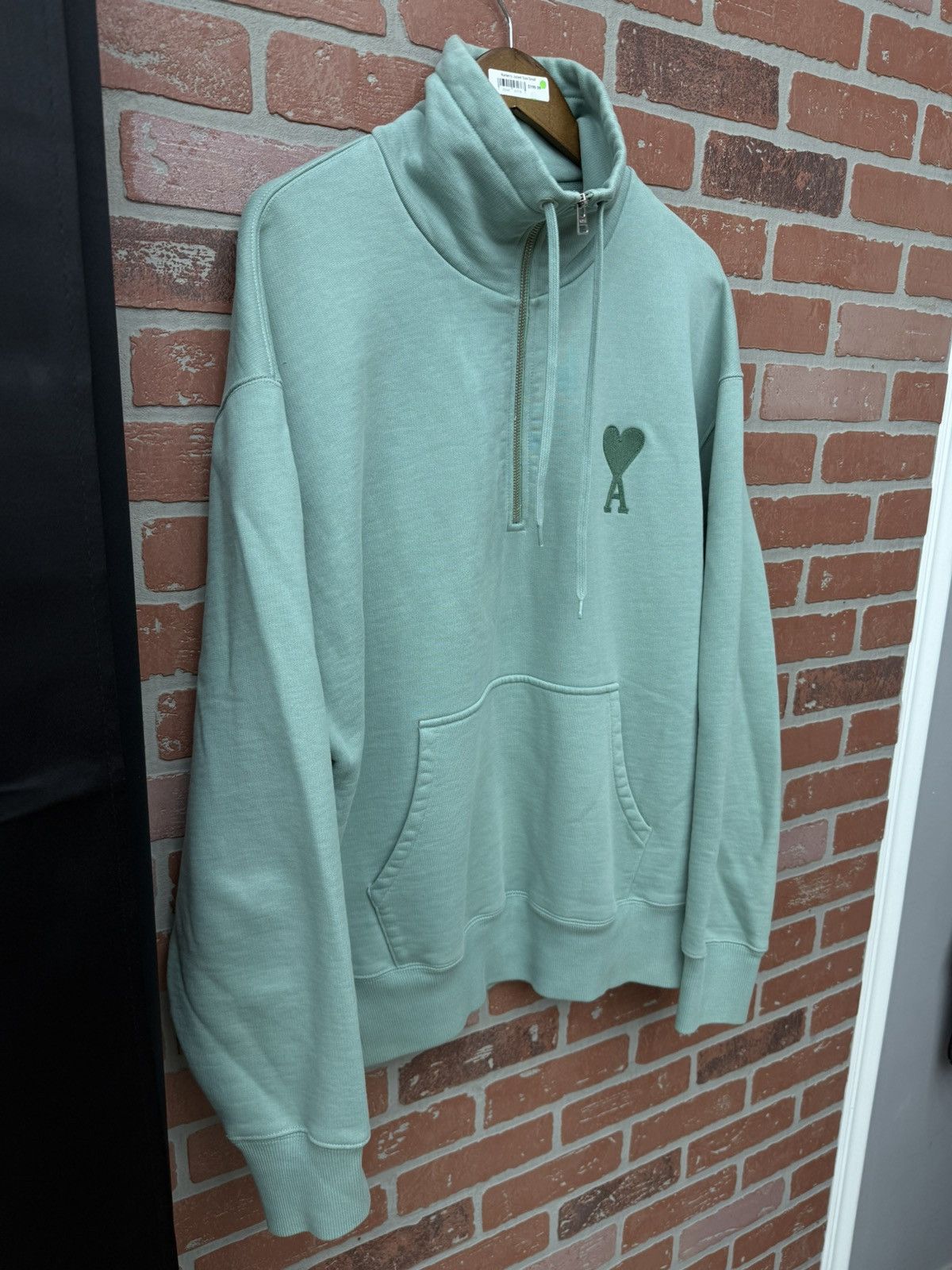AMI green AMI Paris Ami de Cœur half-zip Sweatshirt size XXL Size US XXL / EU 58 / 5 - 2 Thumbnail
