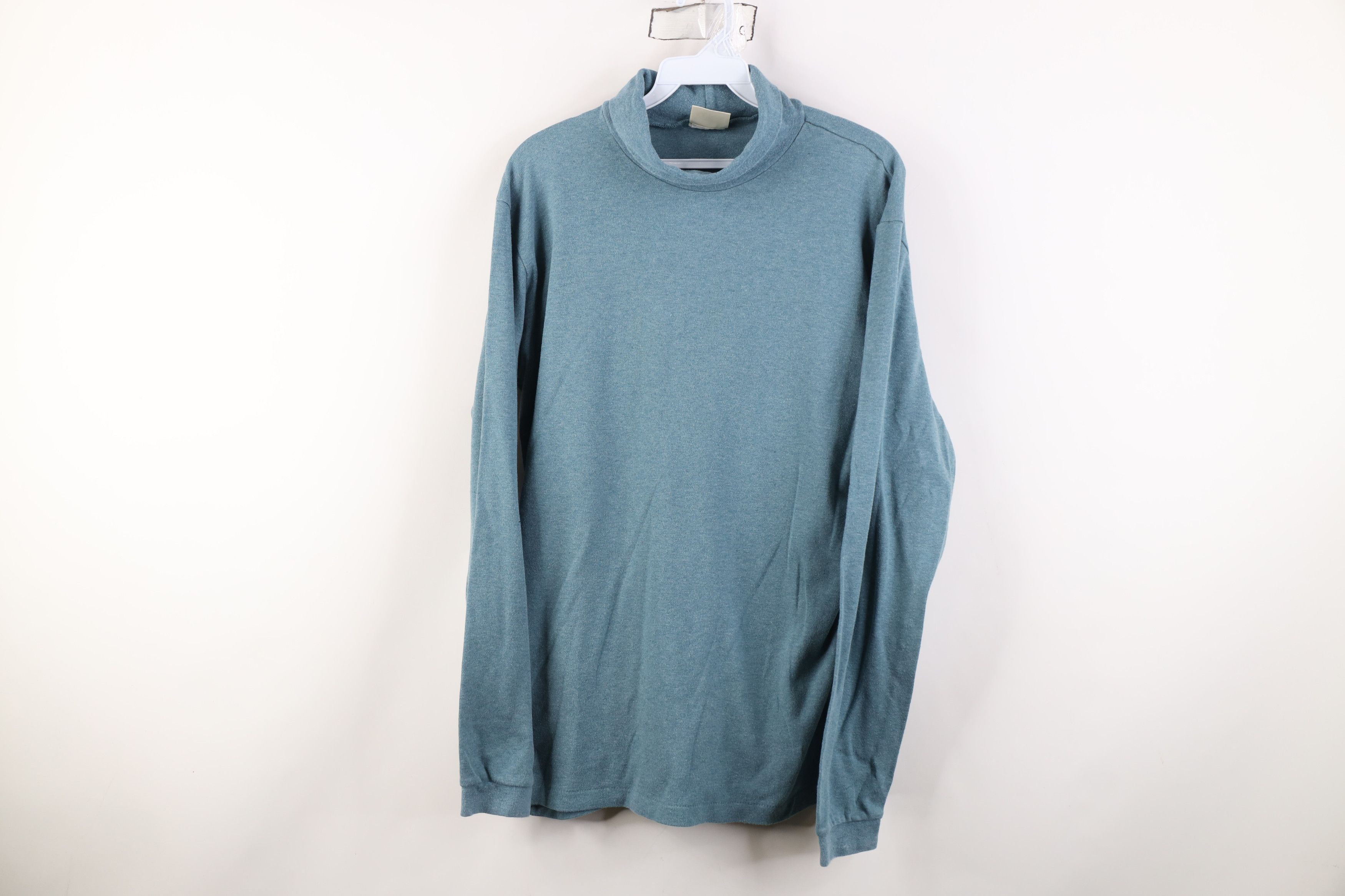 L.L. Bean Vintage 90s LL Bean Blank Long Sleeve Turtleneck T-Shirt USA Size US L / EU 52-54 / 3 - 1 Thumbnail