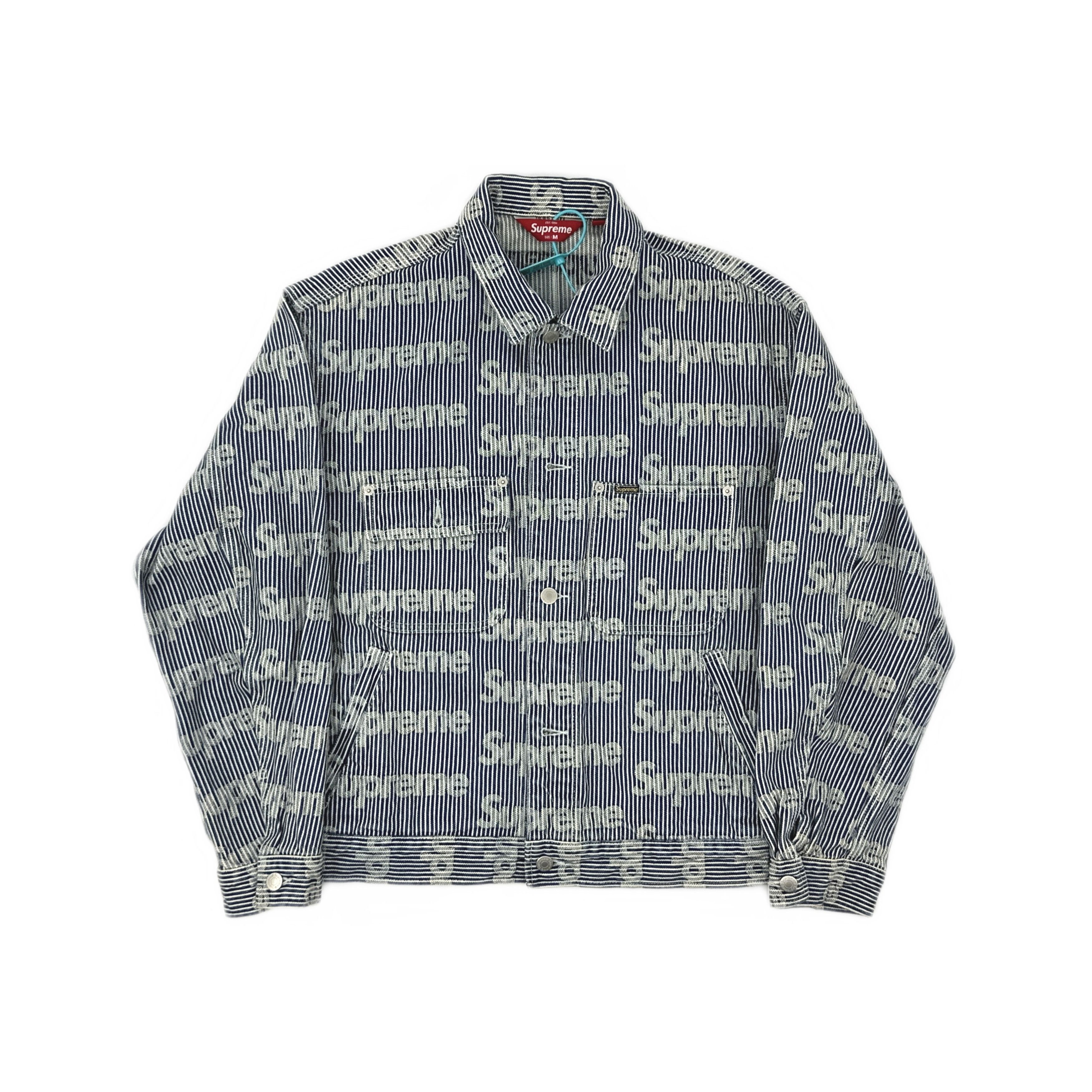 Supreme Supreme frayed logos denim trucker work jacket size xl
