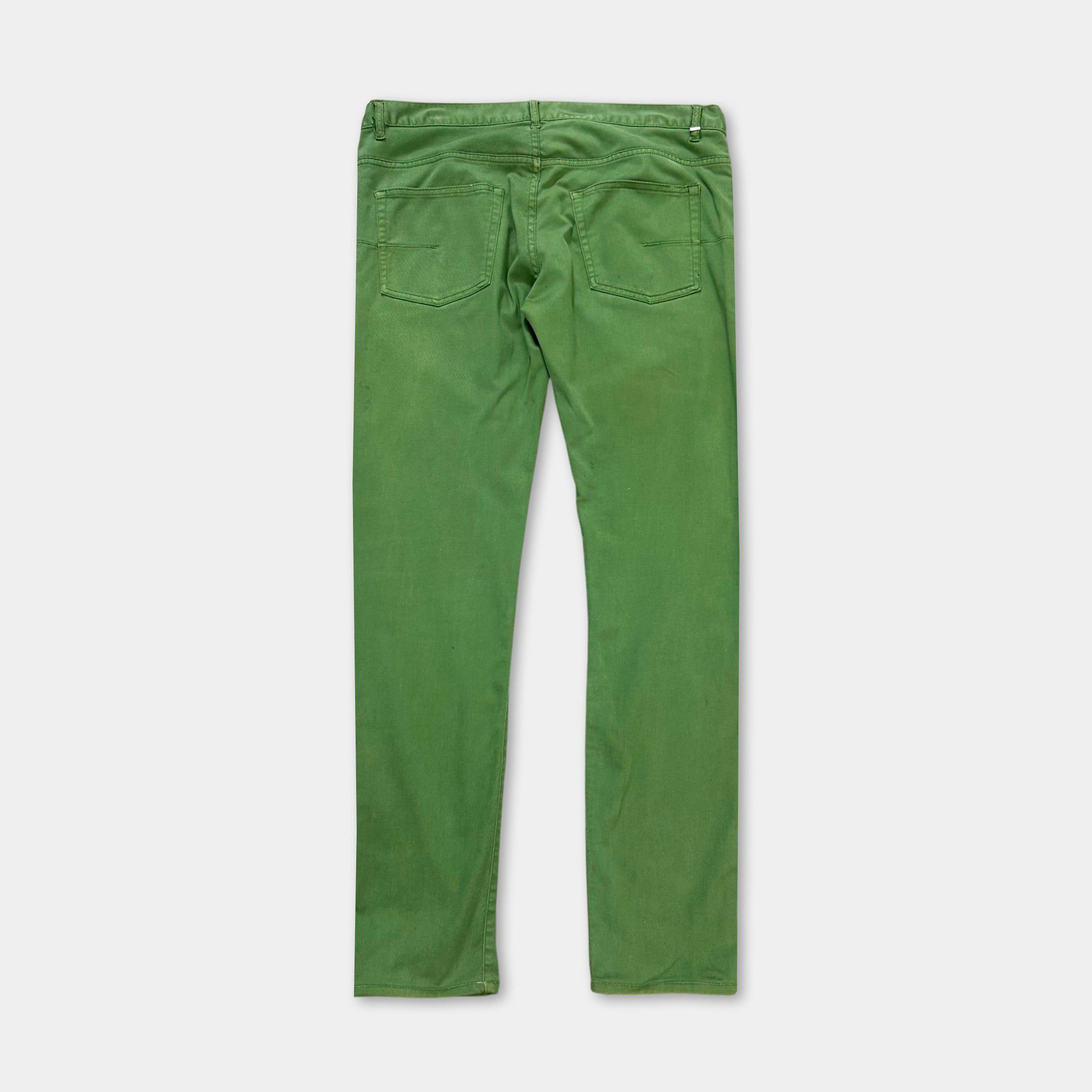 Dior Dior Homme by Hedi Slimane Green Denim Jeans Size US 29 - 7 Thumbnail