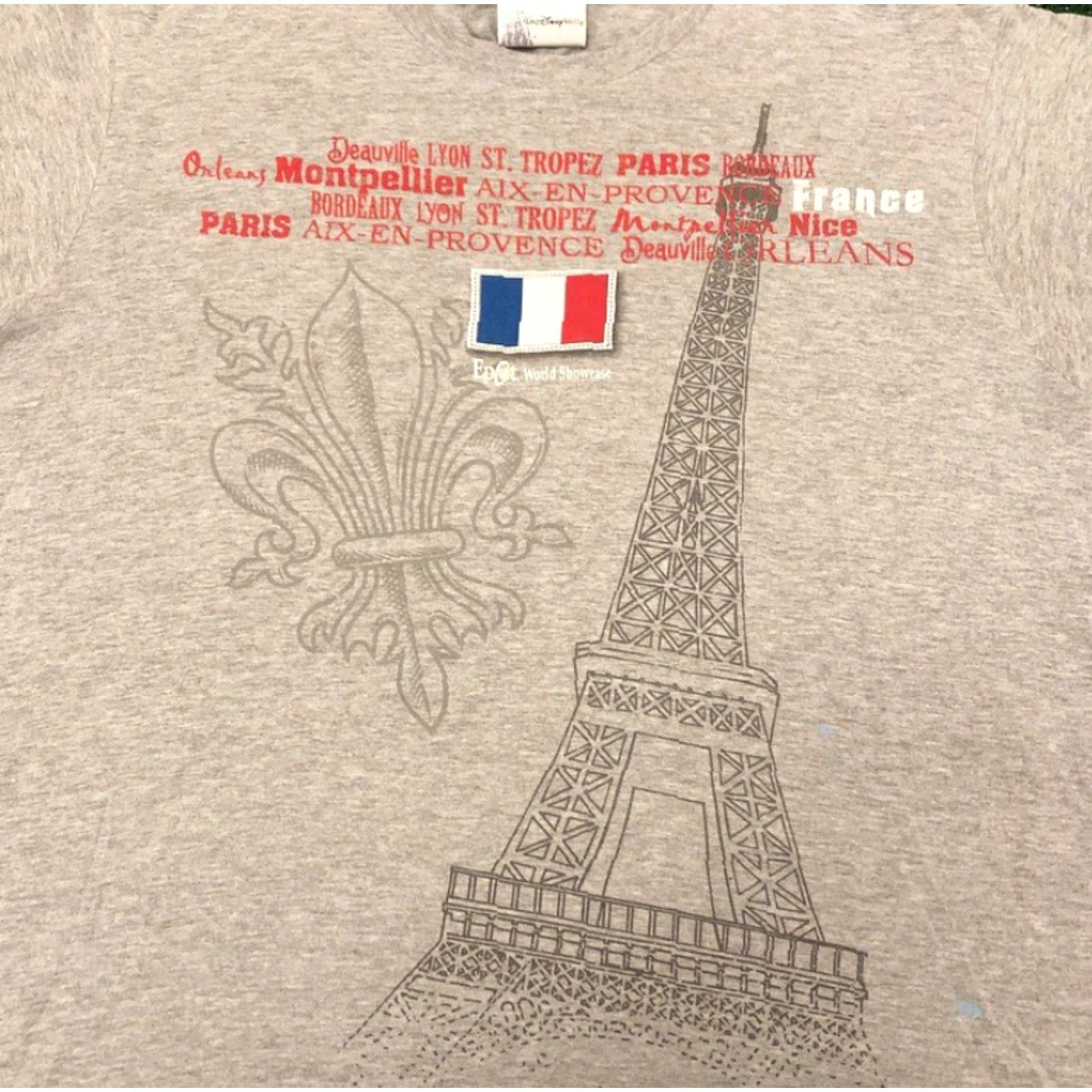 Disney VINTAGE 90s Y2K Disney Epcot World Showcase Paris Mickey Mouse Shirt L Gray Mens Size US L / EU 52-54 / 3 - 3 Thumbnail
