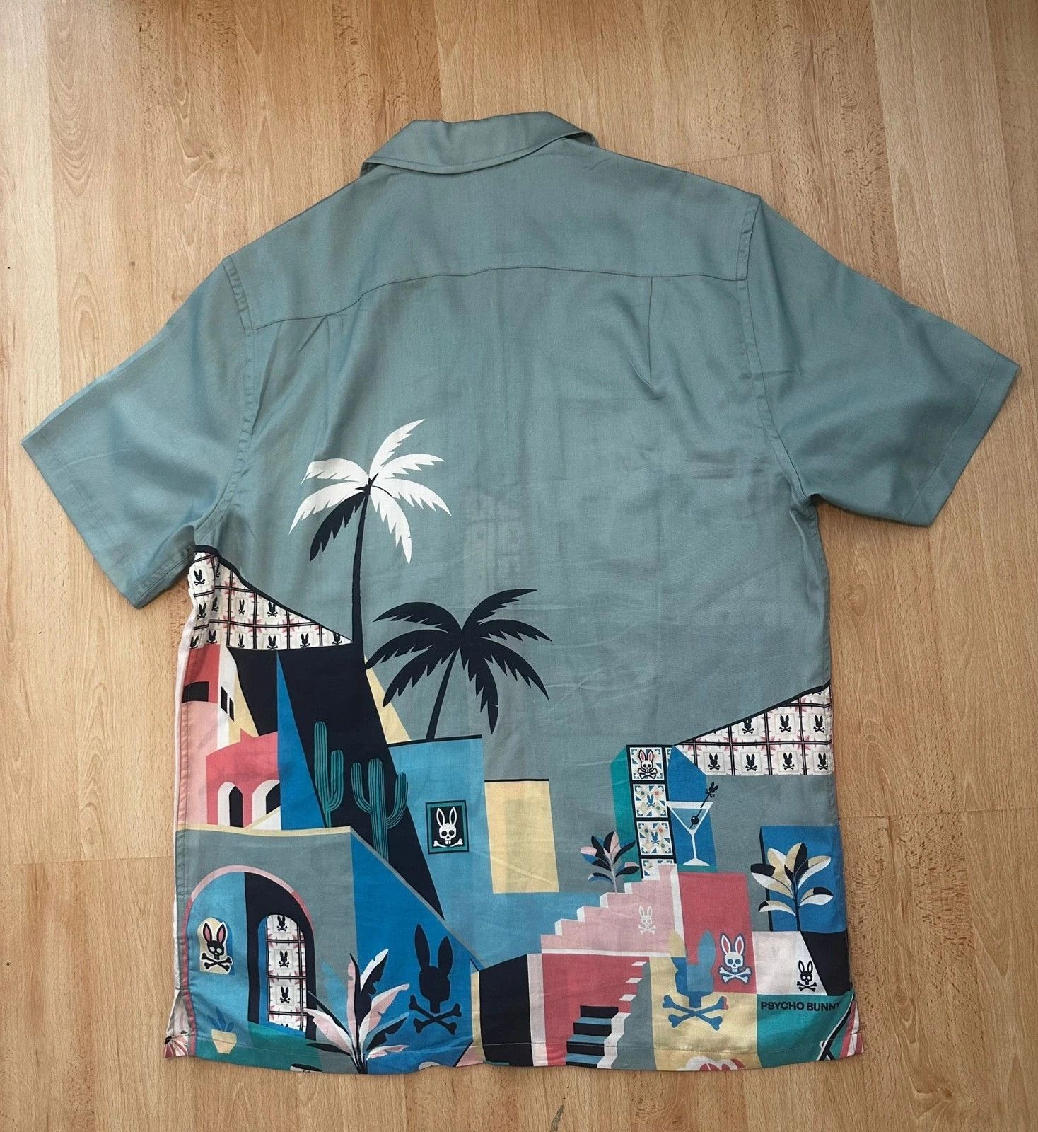 Psycho Bunny PSYCHO BUNNY Mens L Blaise Tencel Shirt Size US L / EU 52-54 / 3 - 4 Thumbnail
