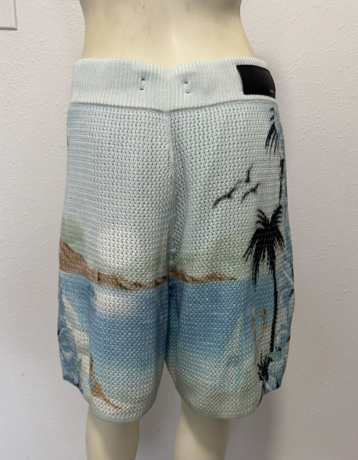 Amiri NWT Amiri Paradise XL Crochet Shorts in Cerulean Size US 40 / EU 56 - 4 Thumbnail