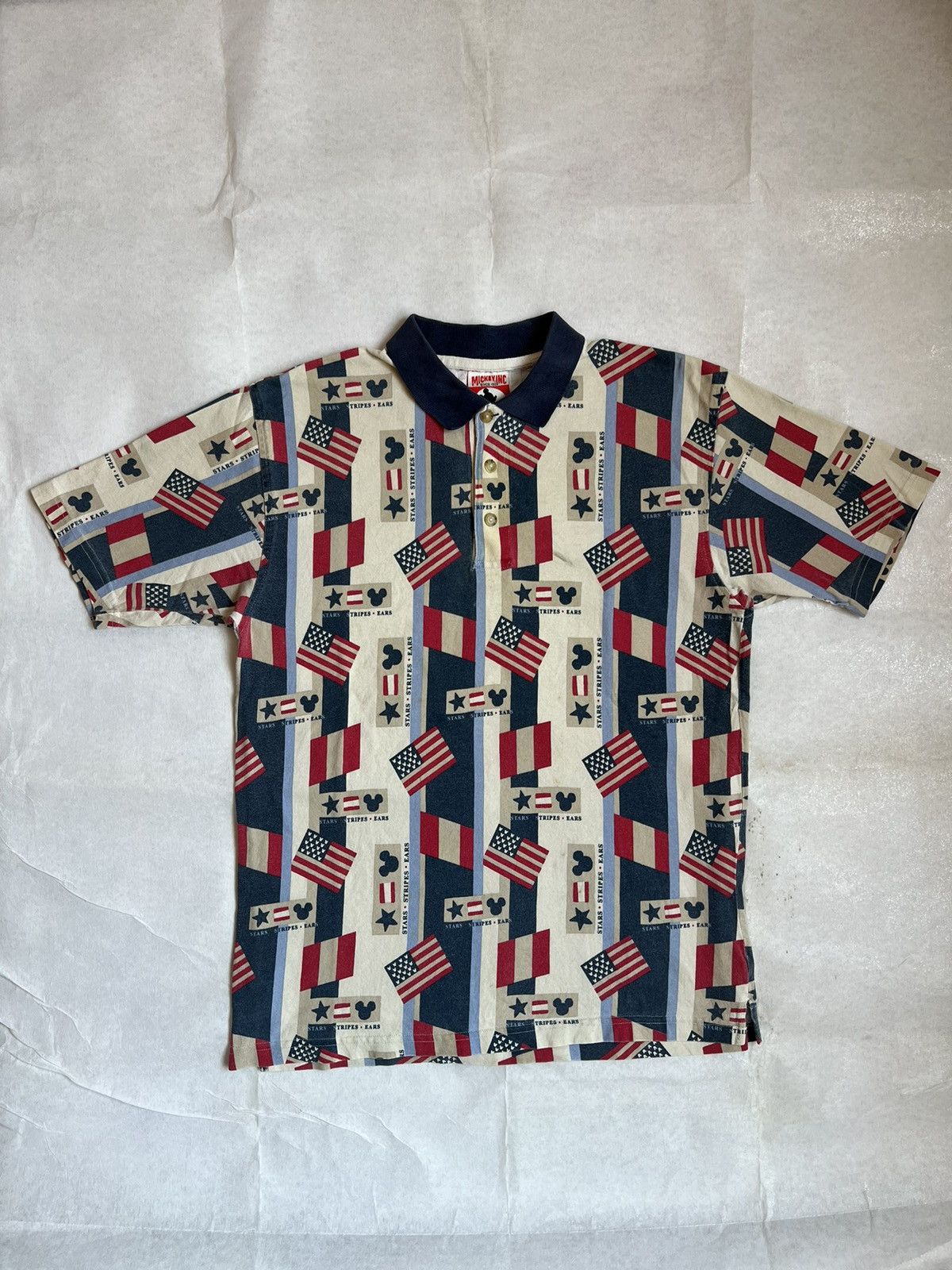 Disney Vintage Disney Mickey Mouse Overprint Polos Size US M / EU 48-50 / 2 - 1 Thumbnail