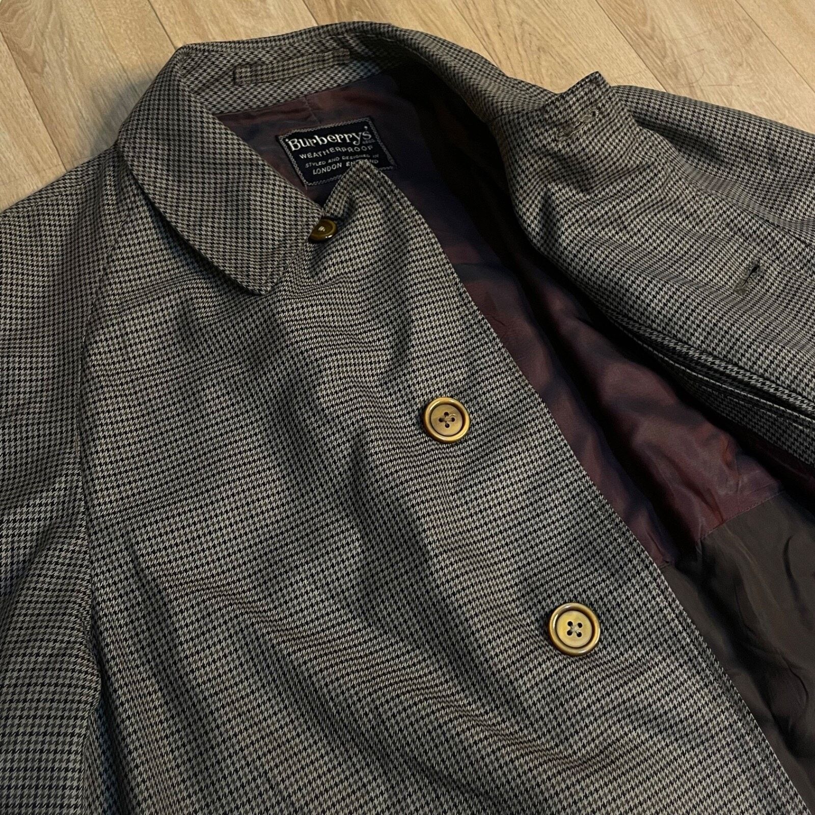 Burberry burberry Prince of Wales tweed Trench Coat VIRGIN Wool Size US L / EU 52-54 / 3 - 1 Thumbnail