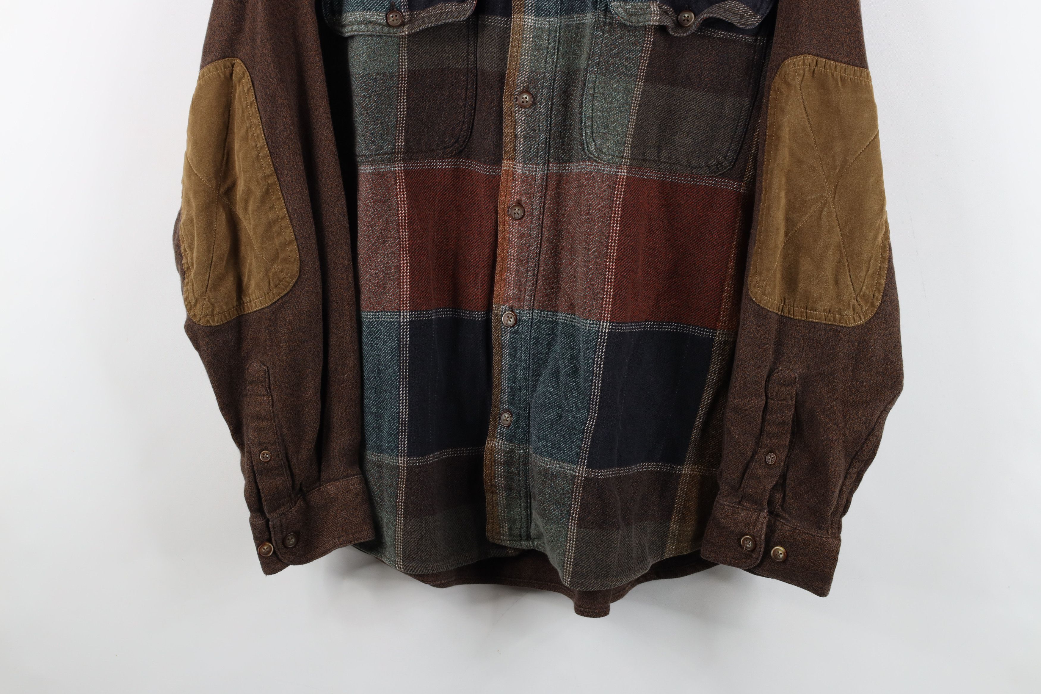 Vintage Vintage 90s Streetwear Checkered Elbow Patch Button Shirt Size US XL / EU 56 / 4 - 3 Thumbnail
