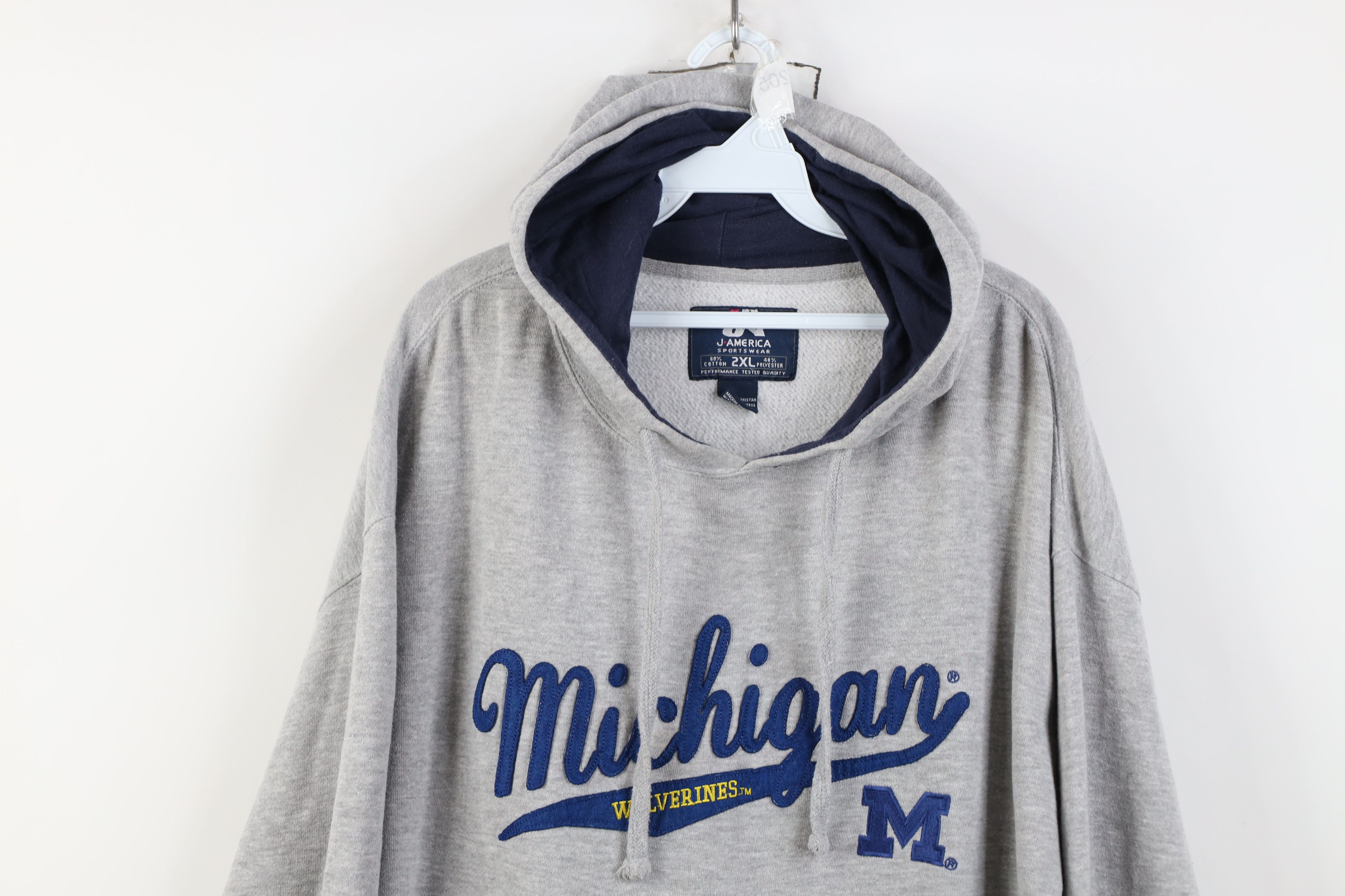 Vintage Vintage 90s Y2K University of Michigan Hoodie Sweatshirt Size US XXL / EU 58 / 5 - 2 Thumbnail