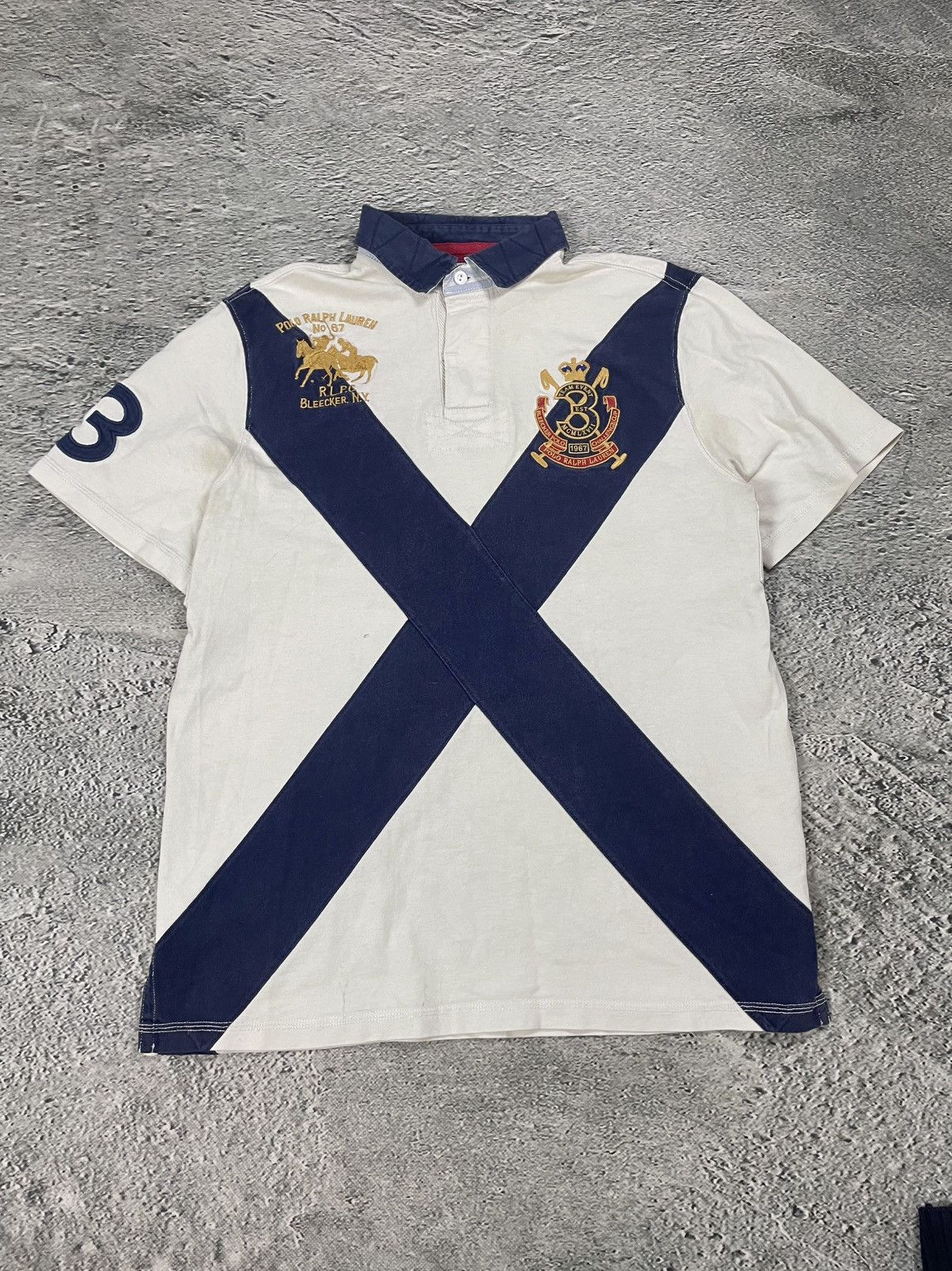Ralph Lauren Chief Keef Polo Ralph Lauren vintage white big pony cross Size US L / EU 52-54 / 3 - 1 Thumbnail