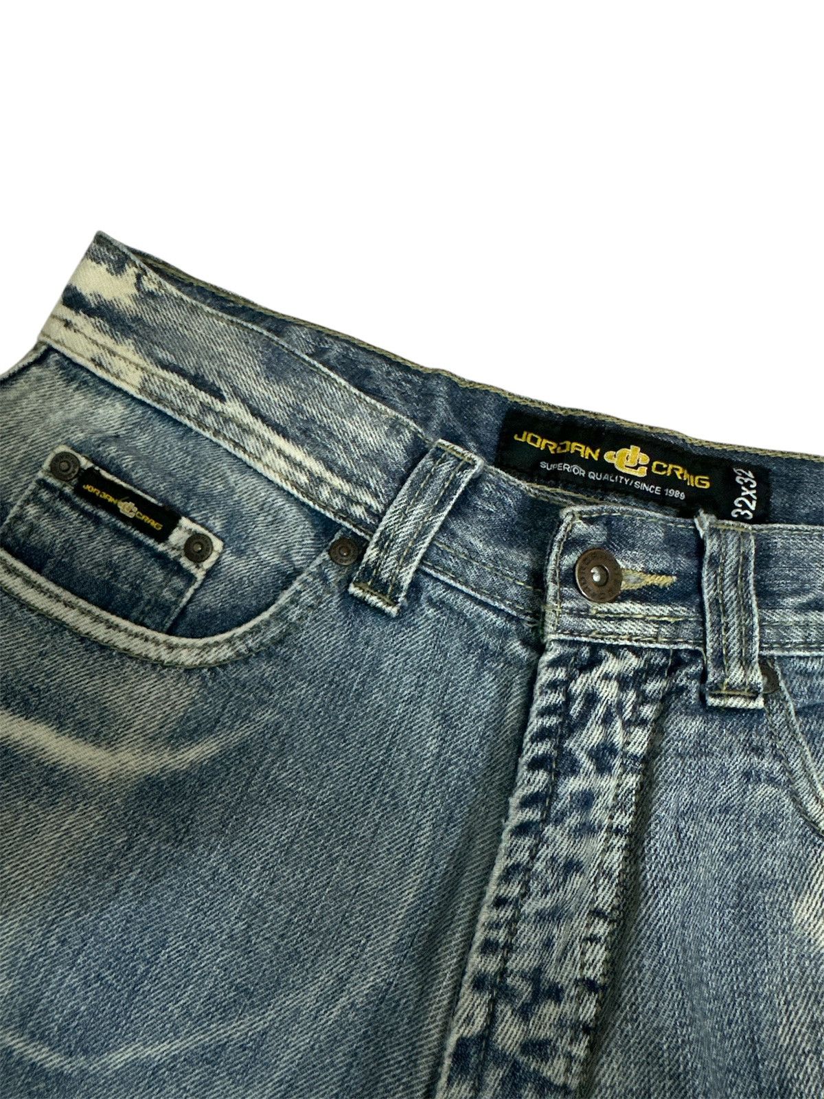 If Six Was Nine 2000s Jordan Craig Dragon Embroidered Y2K Jorts Jnco Goa Lgb Size US 31 - 4 Thumbnail