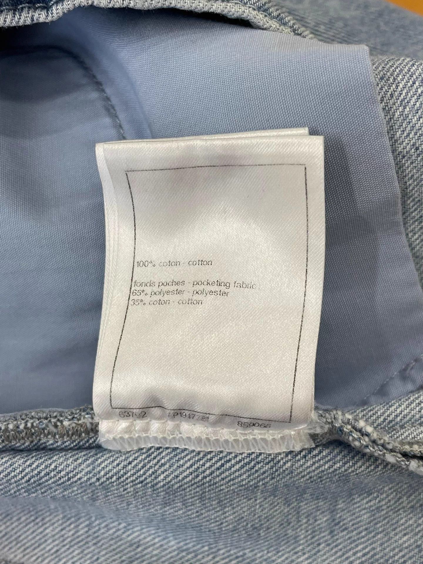 Chanel Chanel Blue Camellia Cutout Jeans Size 36 Size 26" / US 2 / IT 38 - 7 Thumbnail