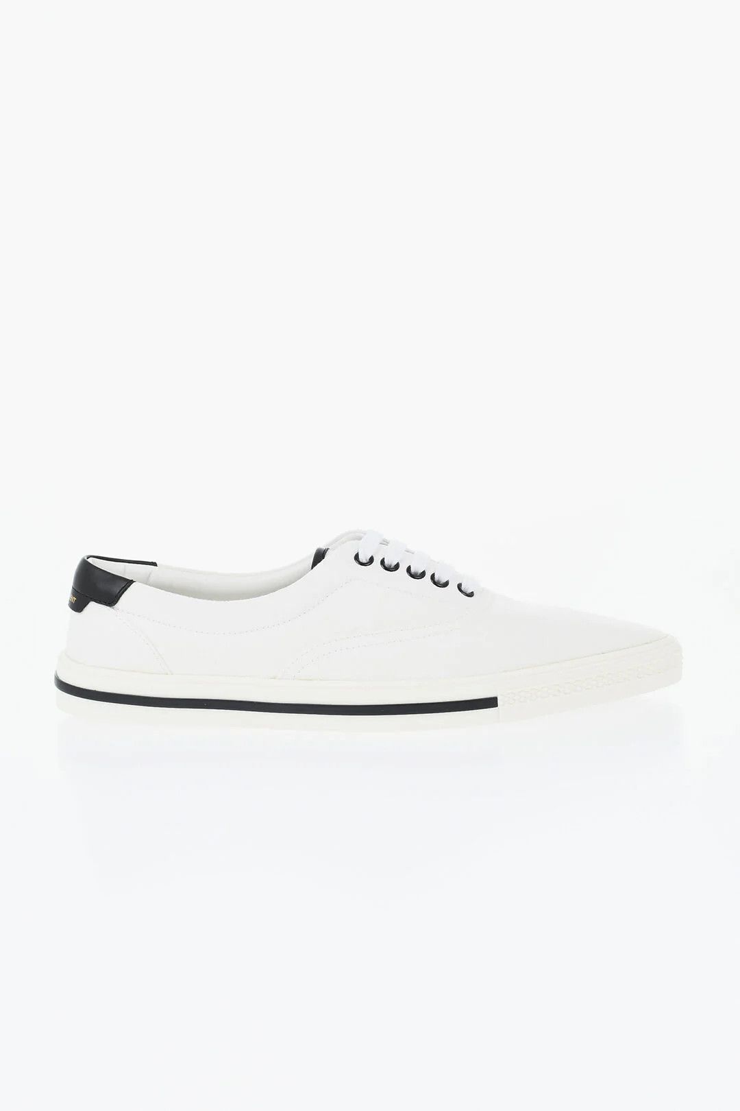 Saint Laurent Paris og1mm0426 Fabric Low-Top Sneakers in White Size US 9.5 / EU 42-43 - 1 Thumbnail