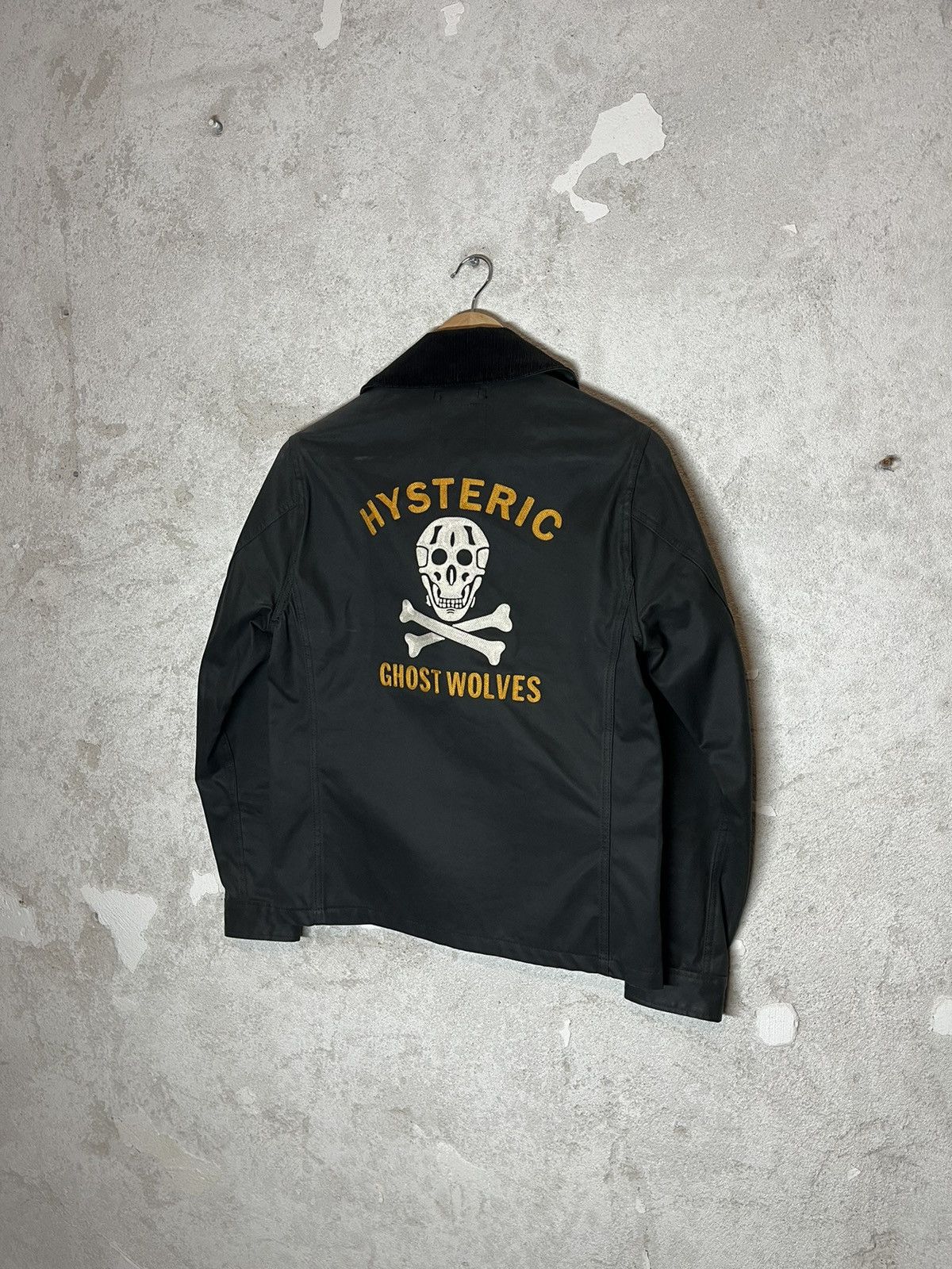 image of Hysteric Glamour Ghost Wolves Vintage Japanese Jacket S M in Dark Green, Men's (Size Small)
