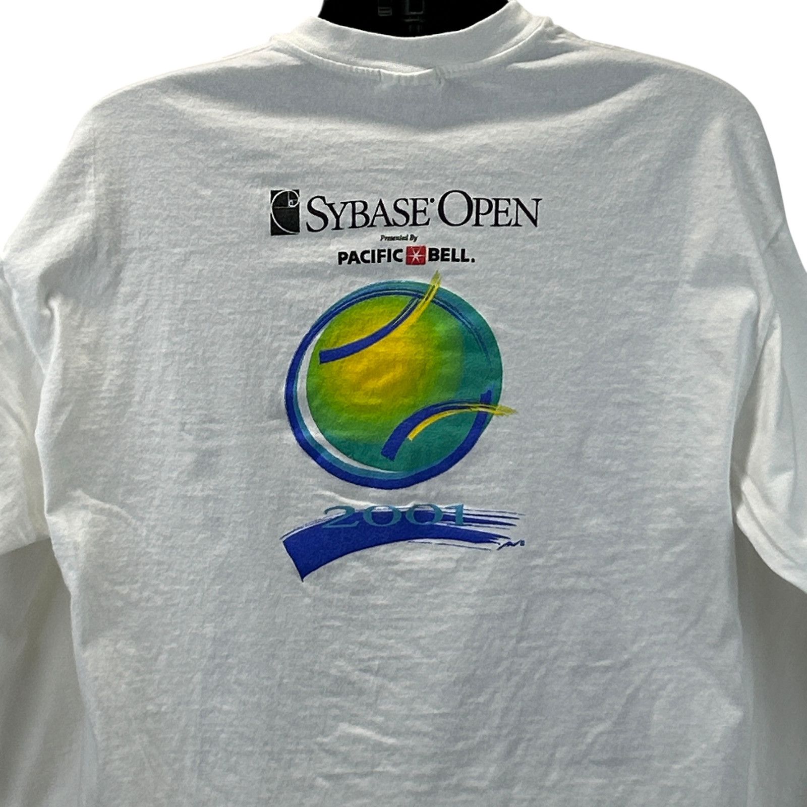 Hanes Vintage Y2Ks 2001 Sybase Open T Shirt Tennis XL X-Large Size US XL / EU 56 / 4 - 1 Thumbnail