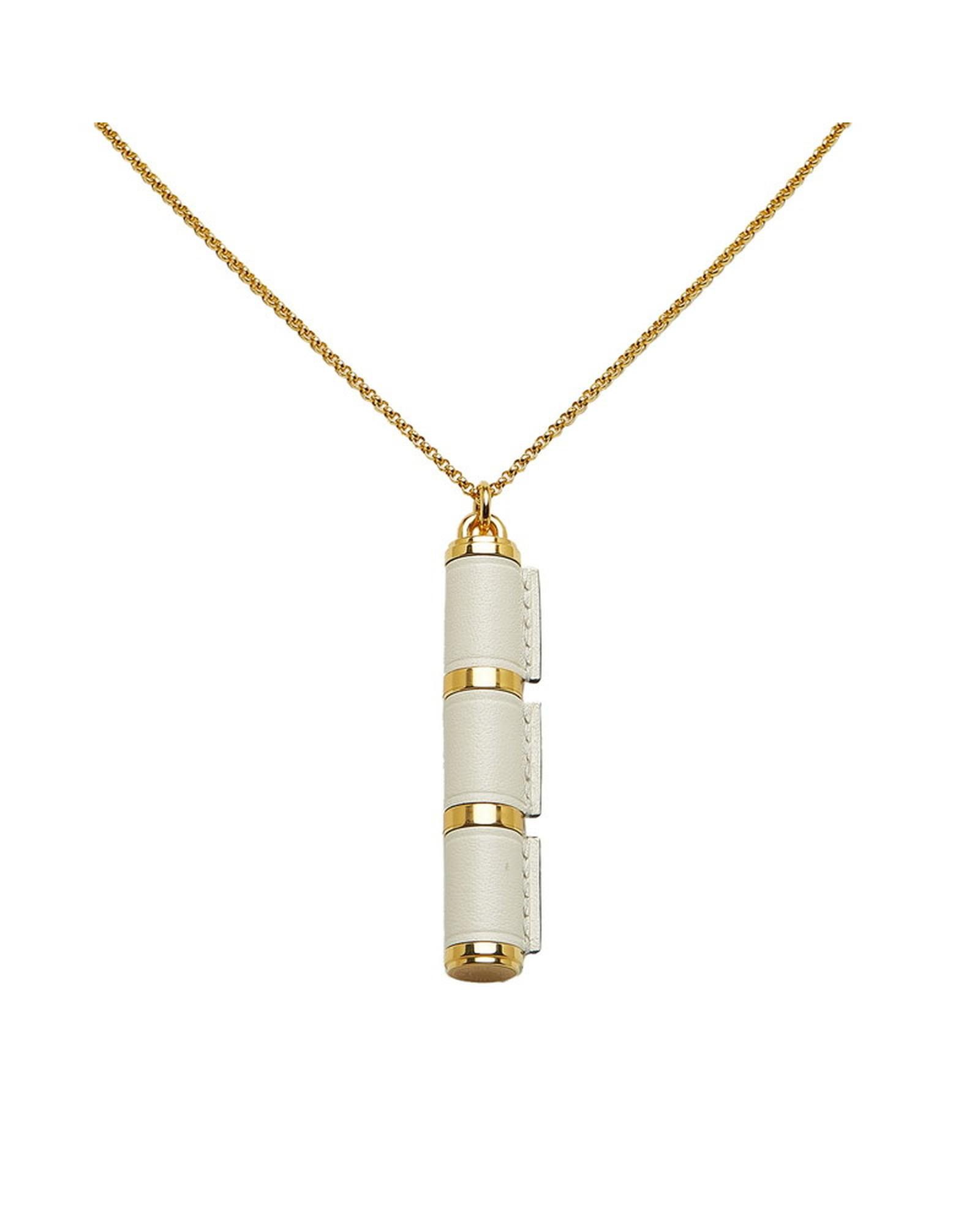 image of Hermes Designer Gold Pendant Necklace With Hinge Fastening, Women's