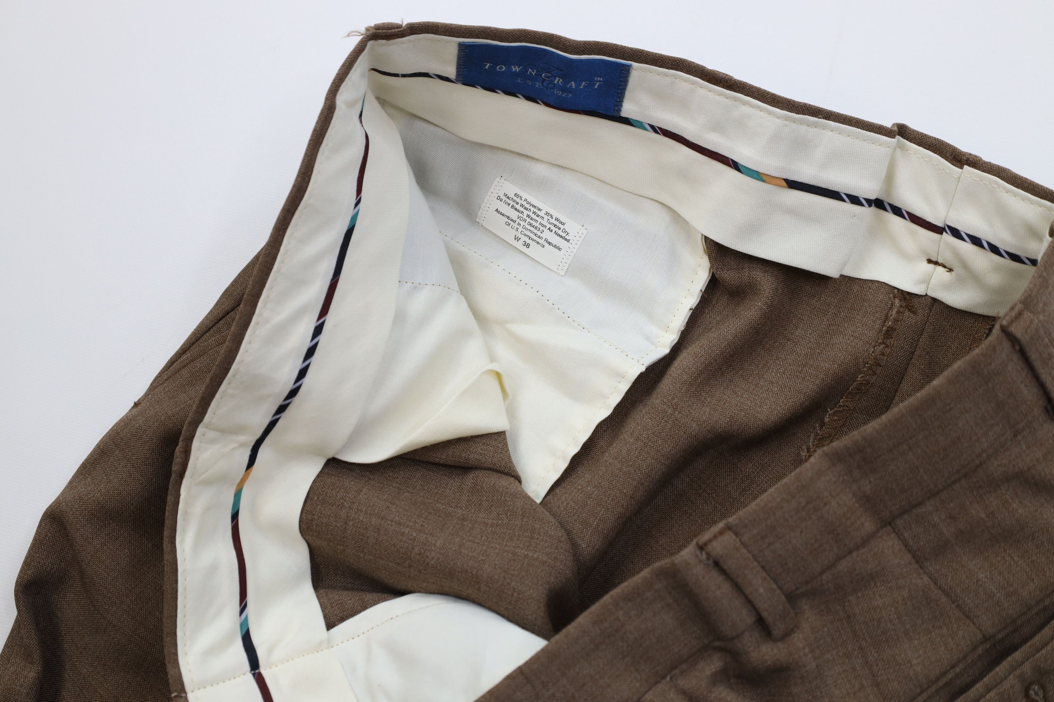 Vintage Vintage 90s Streetwear Chambray Wide Leg Chino Pants Brown Size US 38 / EU 54 - 9 Thumbnail