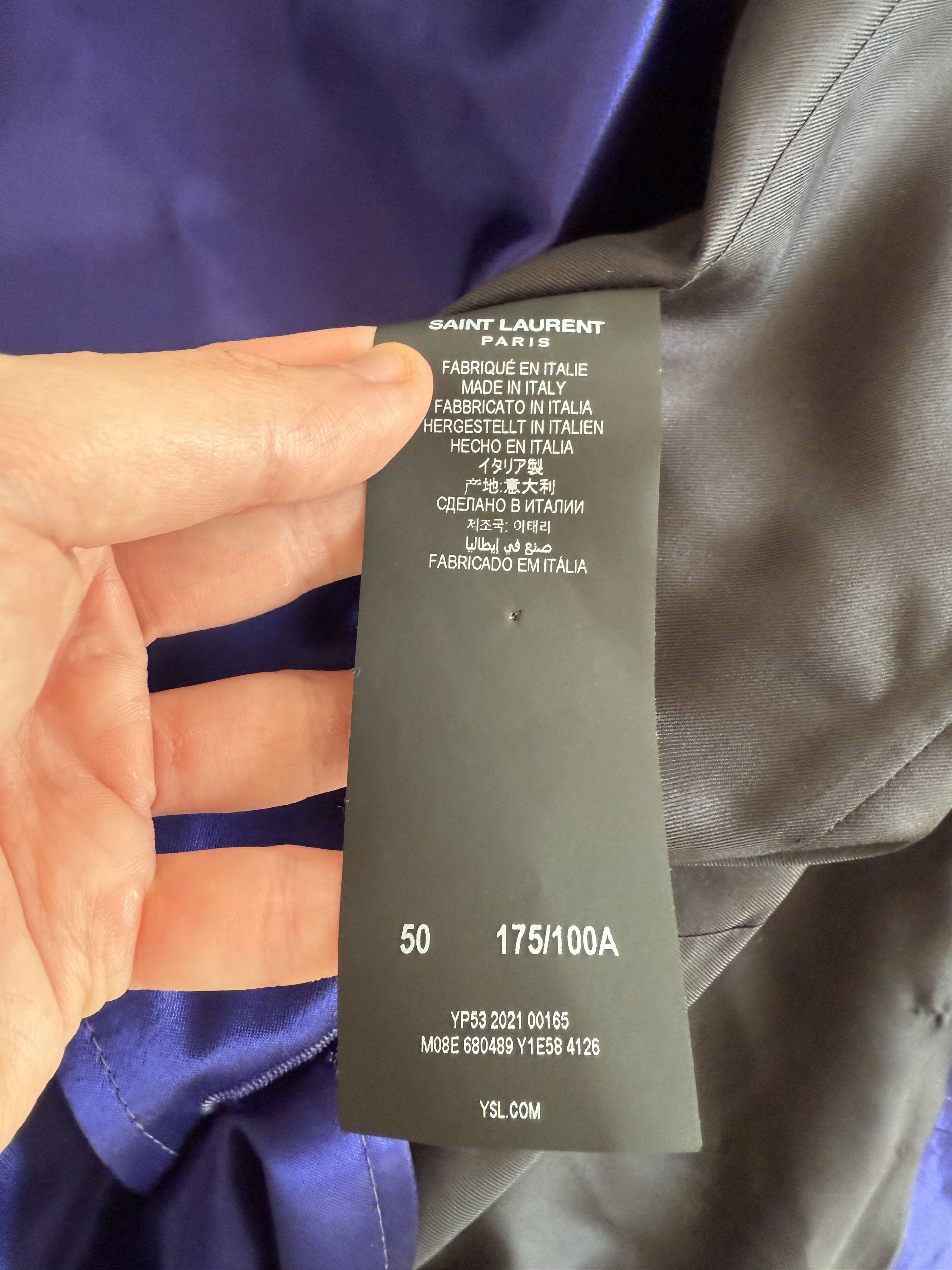 Saint Laurent Paris SS22' Saint Laurent Satin Purple Overcoat Size US M / EU 48-50 / 2 - 13 Thumbnail