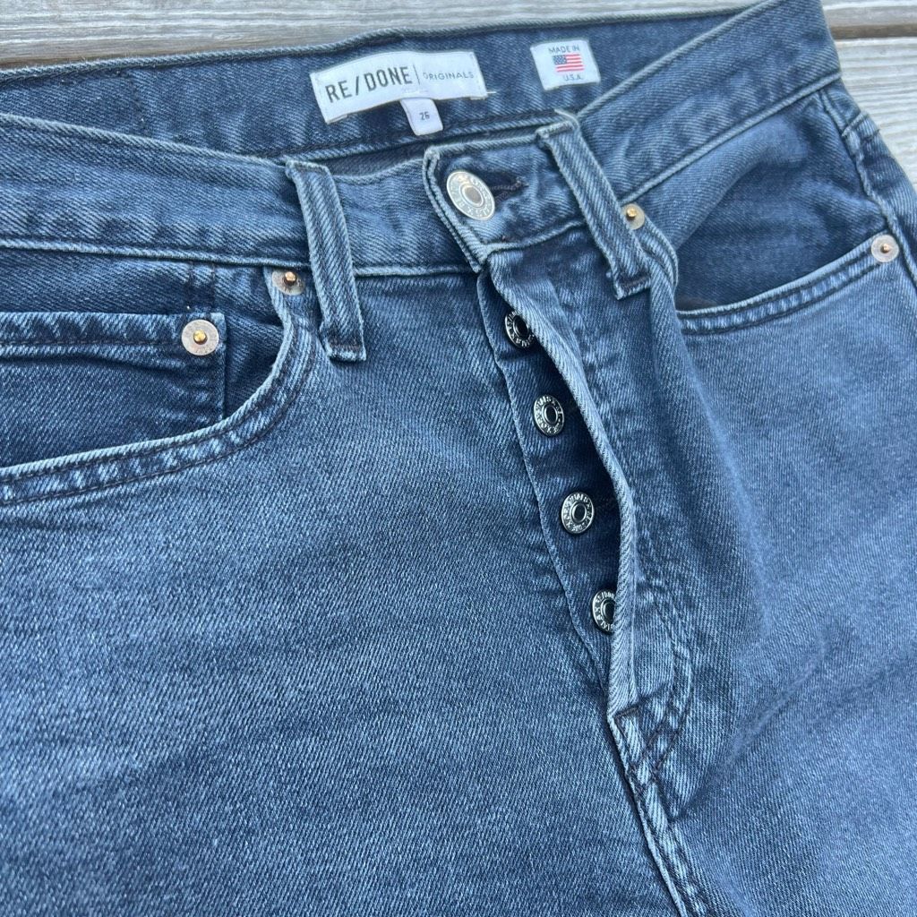 RE/DONE RE/DONE Originals High-Rise Skinny Leg Ankle Jeans in Worn B Size 26" / US 2 / IT 38 - 9 Thumbnail