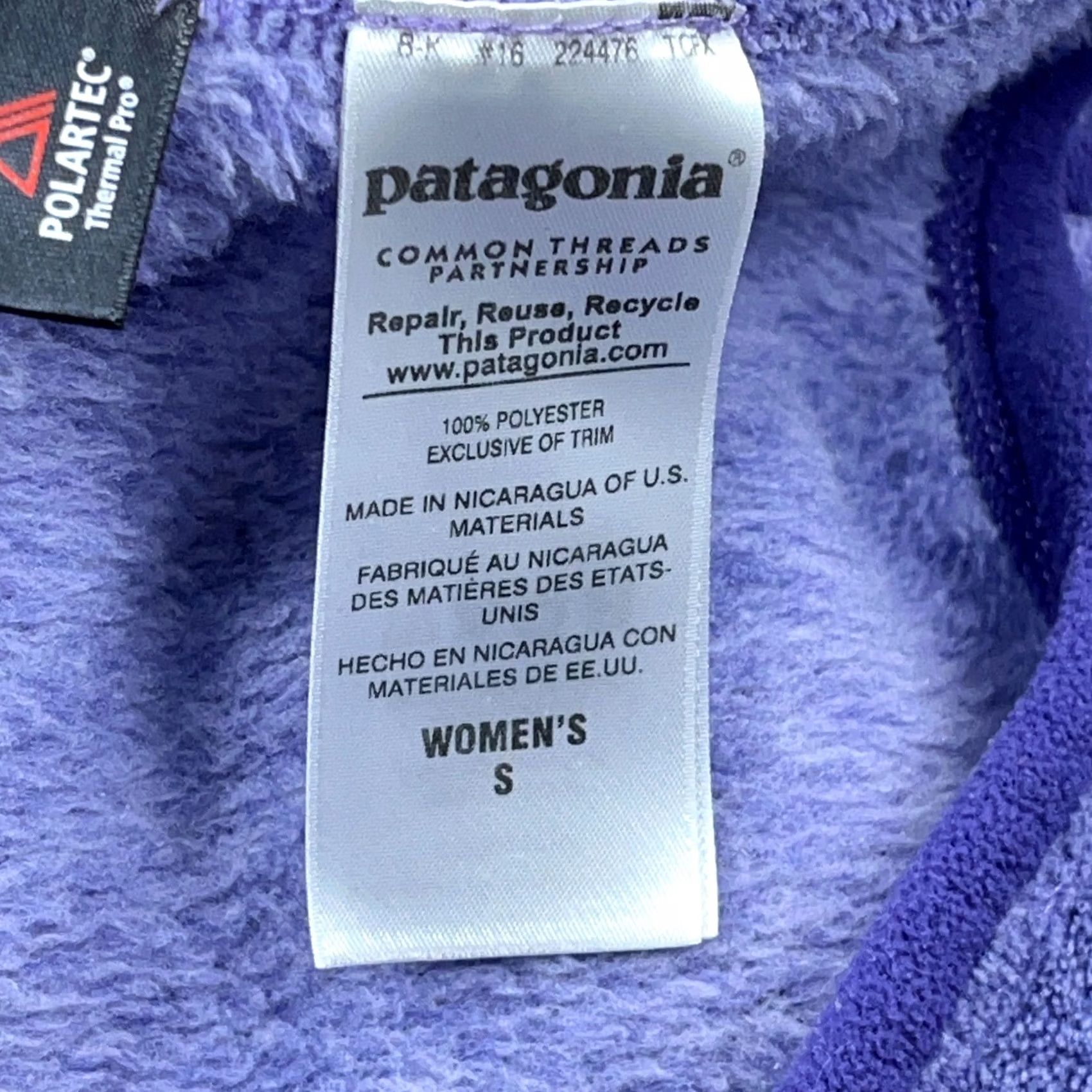 Patagonia Patagonia Sweater Womens S Purple Women Pullover Retool Fleece Better Pocket Size S / US 4 / IT 40 - 5 Thumbnail